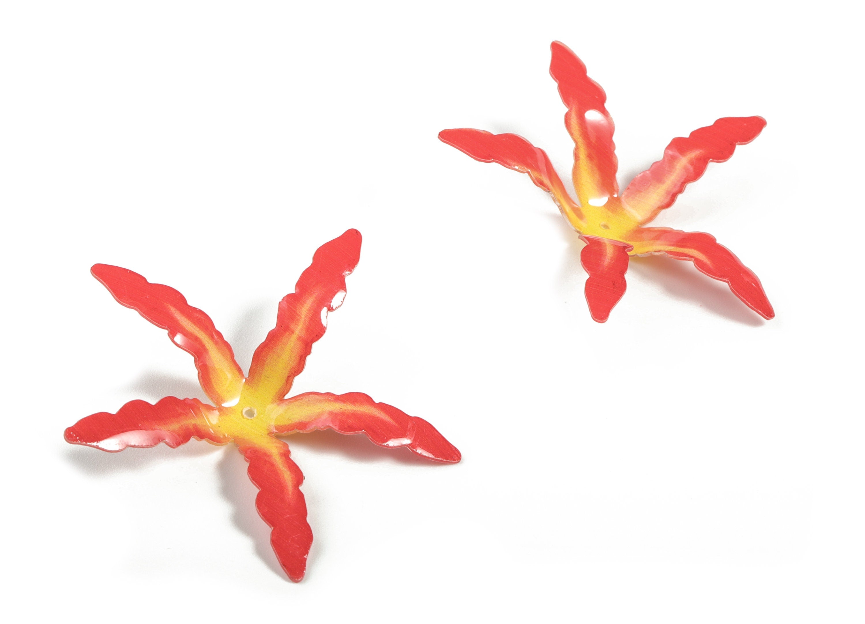 Acrylic Flower Earring Charms - Acrylic Flower Pandant - Acrylic Flower Fashion DIY Jewelry Supplies - 43.02x45.33x1.2mm - AC2153 - DOMEDBAZAAR