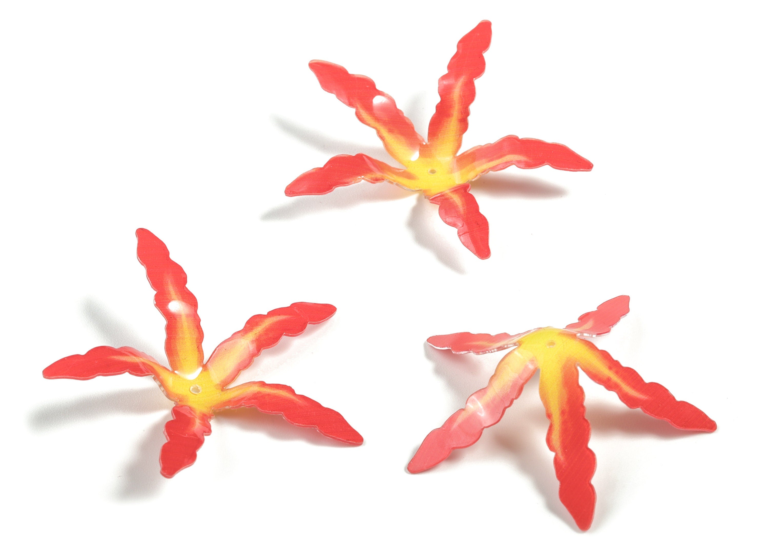 Acrylic Flower Earring Charms - Acrylic Flower Pandant - Acrylic Flower Fashion DIY Jewelry Supplies - 43.02x45.33x1.2mm - AC2153 - DOMEDBAZAAR