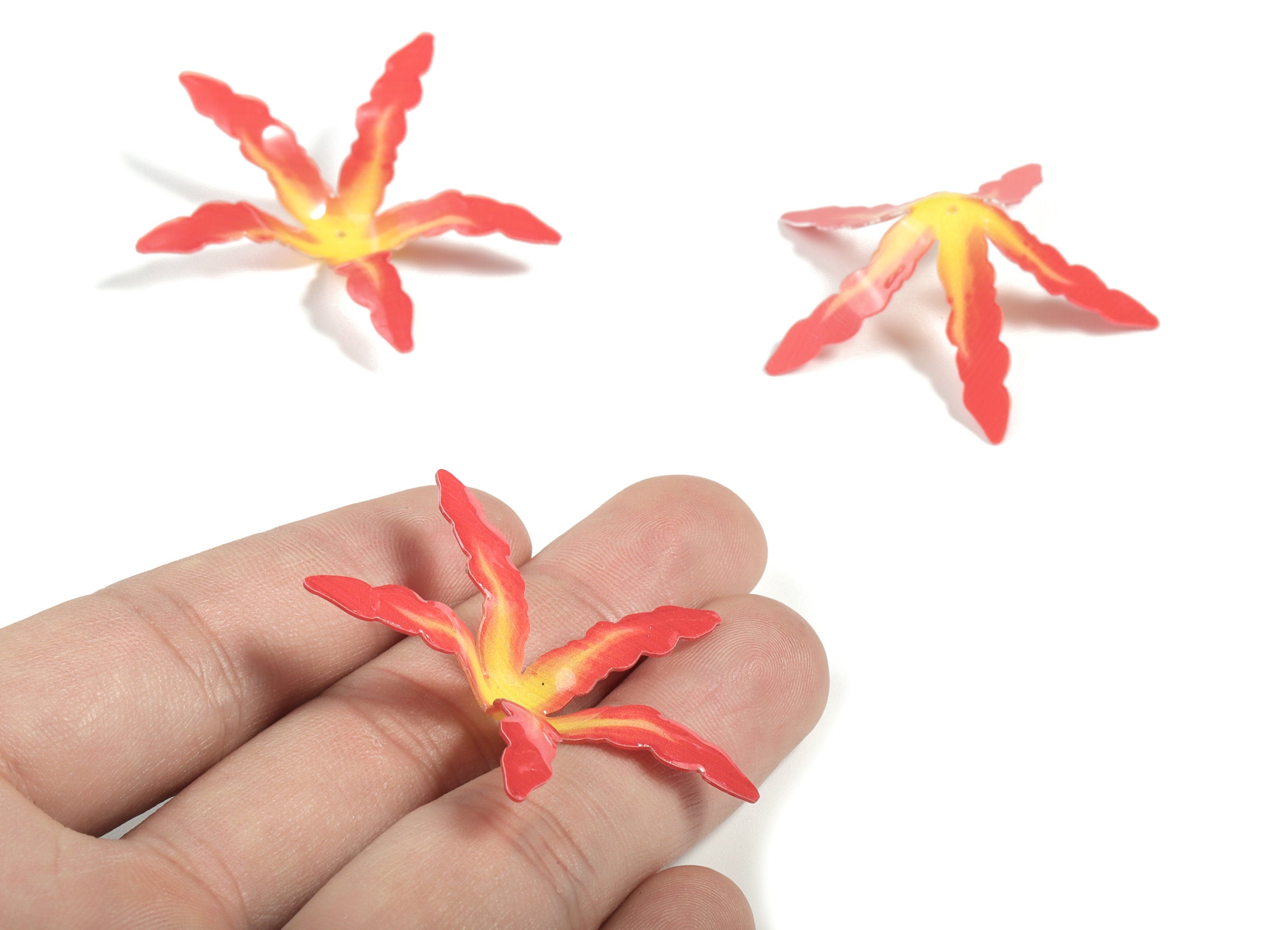 Acrylic Flower Earring Charms - Acrylic Flower Pandant - Acrylic Flower Fashion DIY Jewelry Supplies - 43.02x45.33x1.2mm - AC2153 - DOMEDBAZAAR