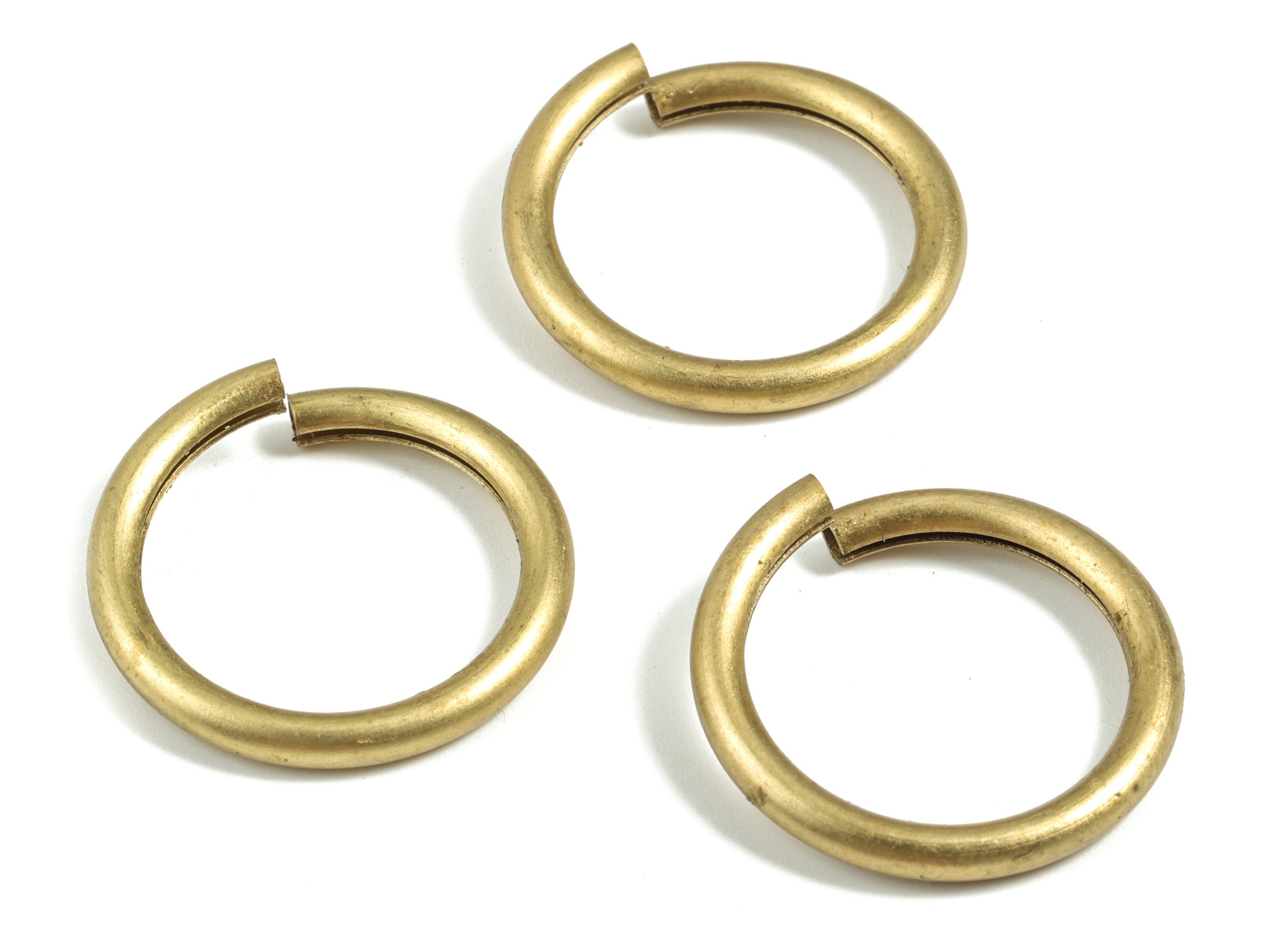 Brass 3X25 Jump Rings - Brass Open Jump Rings - Raw Brass Jump Ring Findings - Jewelry Supplies - 25.53x25.53x2.91mm - PP3641 - DOMEDBAZAAR