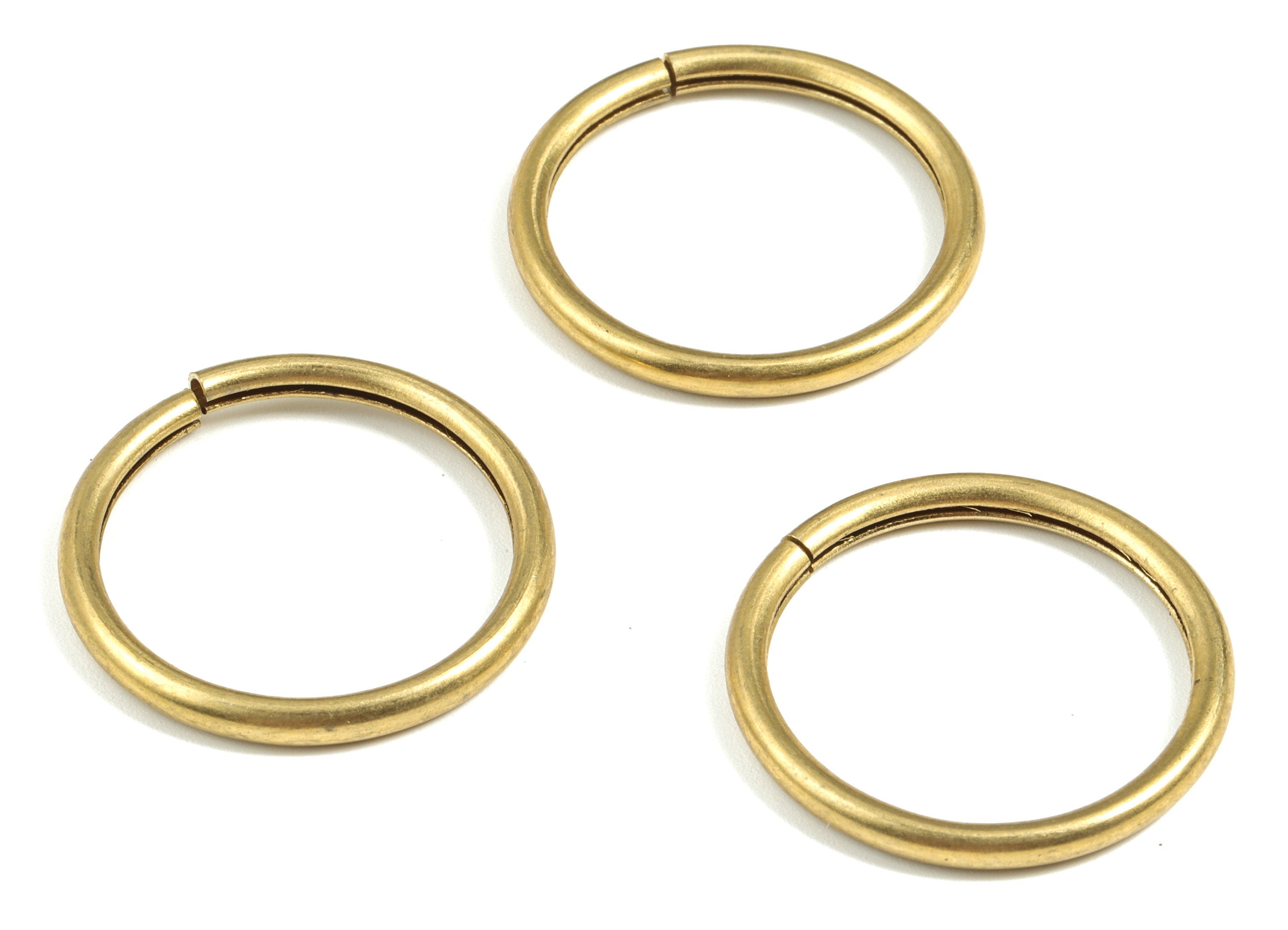Brass 3X30 Jump Rings - Brass Open Jump Rings - Raw Brass Jump Ring Findings - Jewelry Supplies - 30.1x30.1x2.94mm - PP3642 - DOMEDBAZAAR