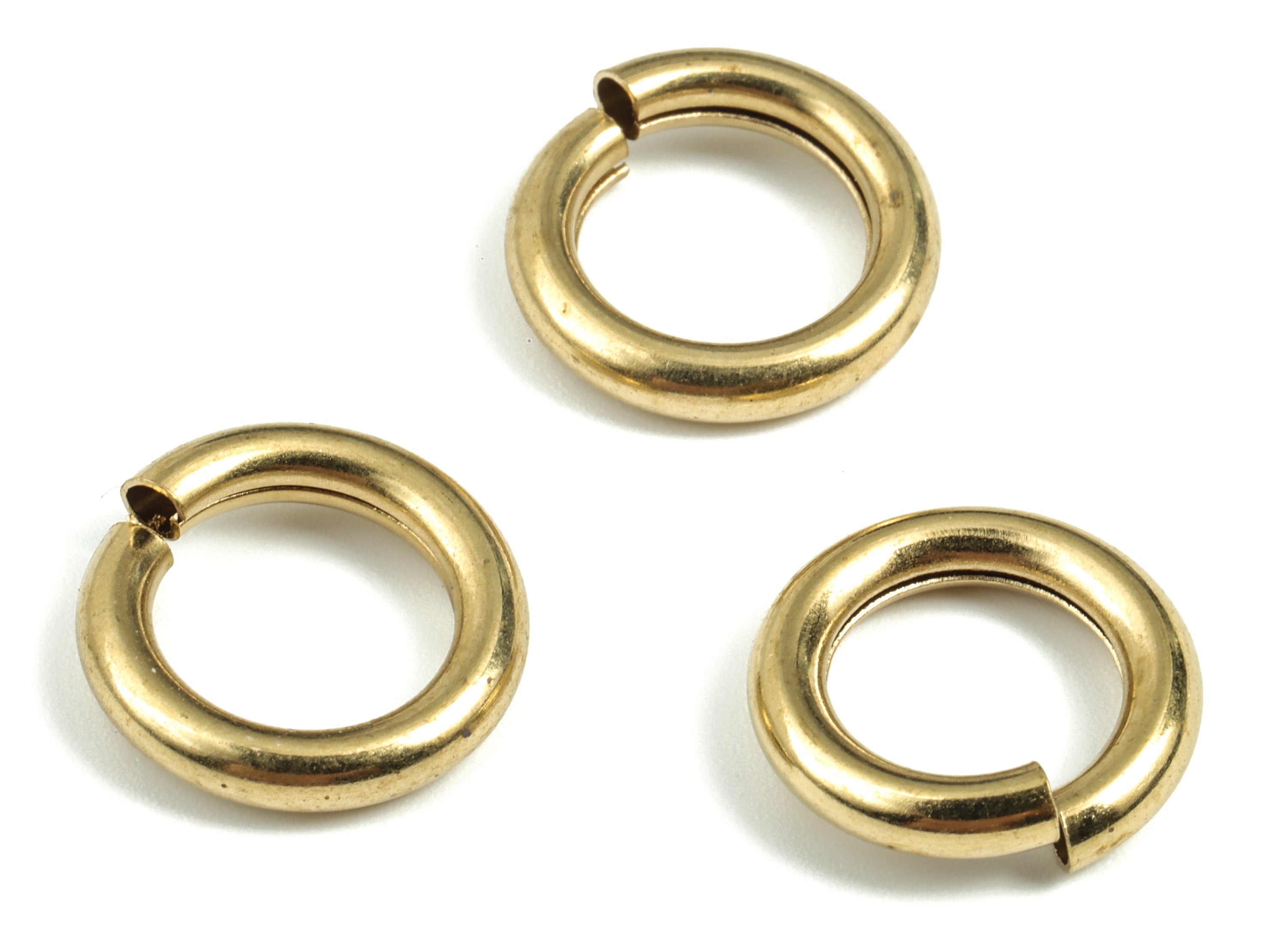 JUMP RINGS-Brass Open Jump Rings- DIY Jewelry Supplies-Bulk Jump Rings Jewelry Findings- Jewelry Making Link Ring Circle - 3X16 mm-PP3648 - DOMEDBAZAAR