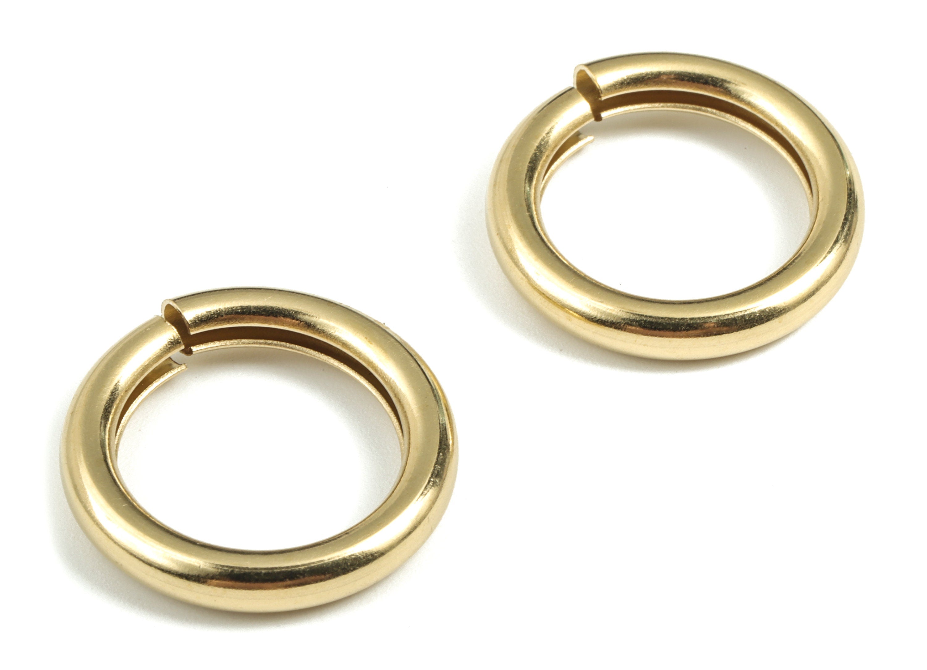 Brass 3.8x22 Jump Rings - Brass Open Jump Rings - Raw Brass Jump Ring Findings - Jewelry Supplies - 21.88x21.88x3.78mm - PP3650 - DOMEDBAZAAR