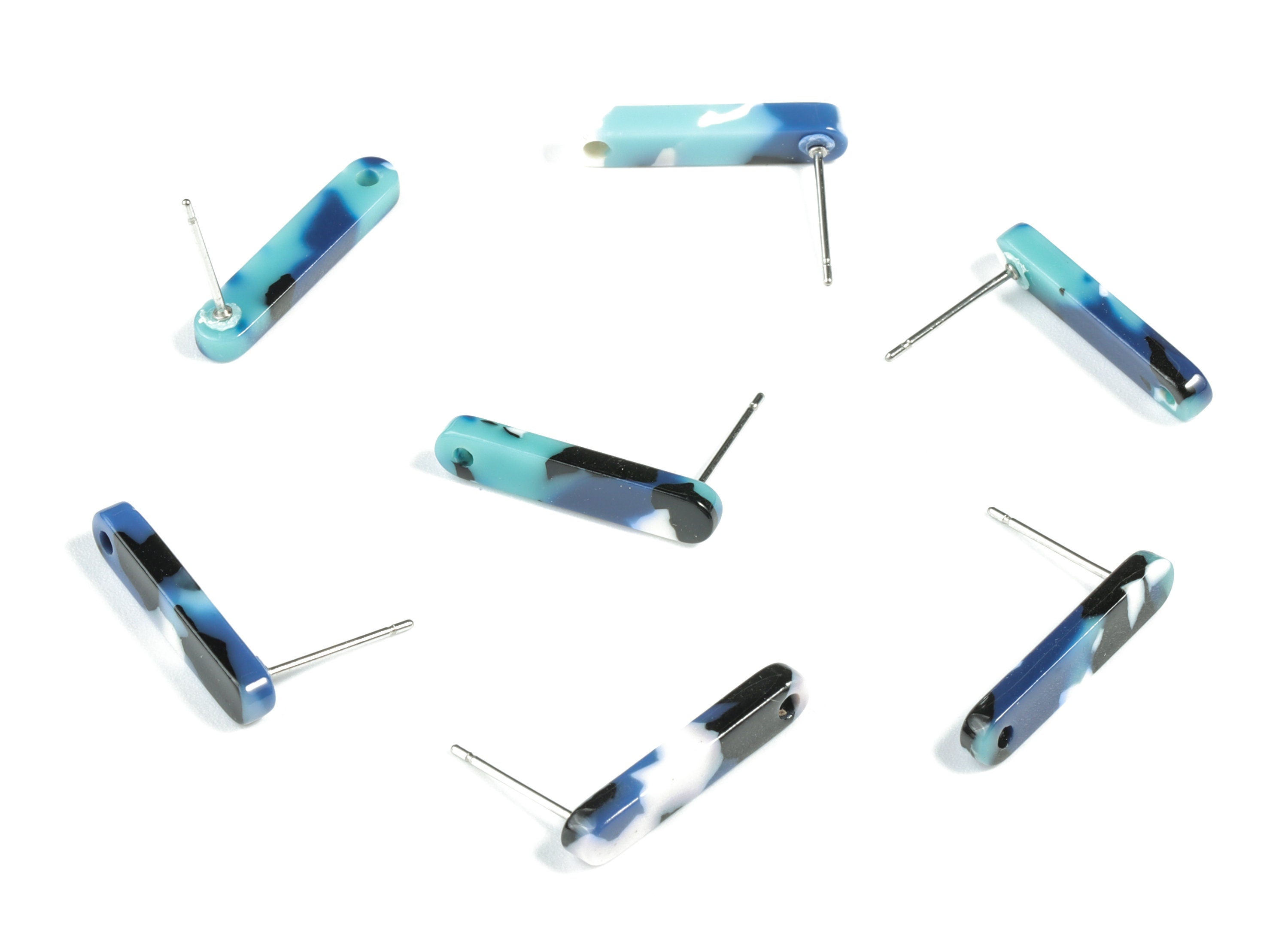 Acetate Stick Earring Post - Stick Earring Stud - Earring Post - Jewelry Supplies - Color Code: A16 - 20.6x4.27x2.6mm - AC1577-A16 - DOMEDBAZAAR
