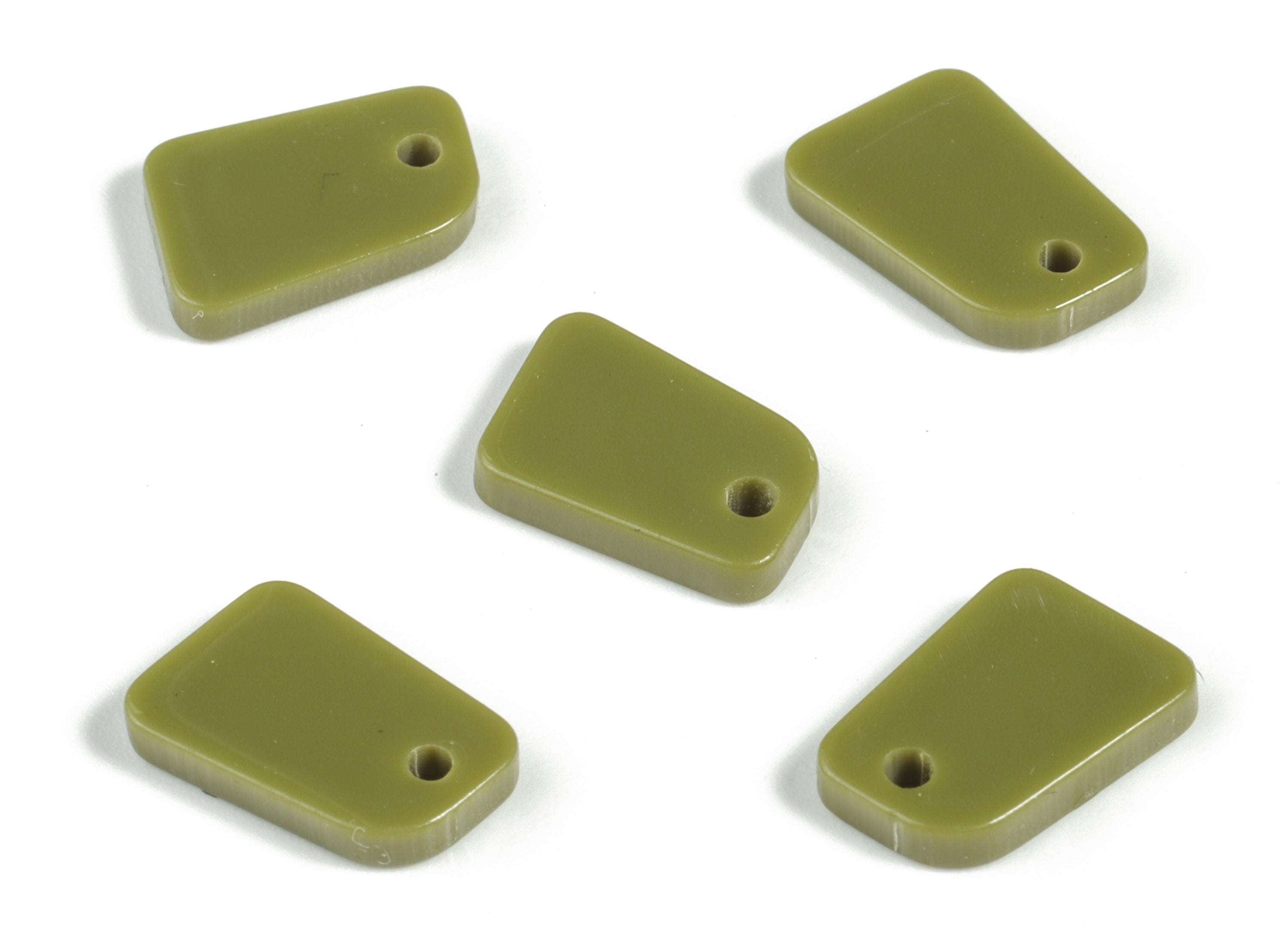 Acrylic Geometry Earring Charms - Acrylic Green Geometry Pendant - Jewelry Supplies - Color Code:A263 - 12.1x8.51x2.13mm - AC2185-A263 - DOMEDBAZAAR