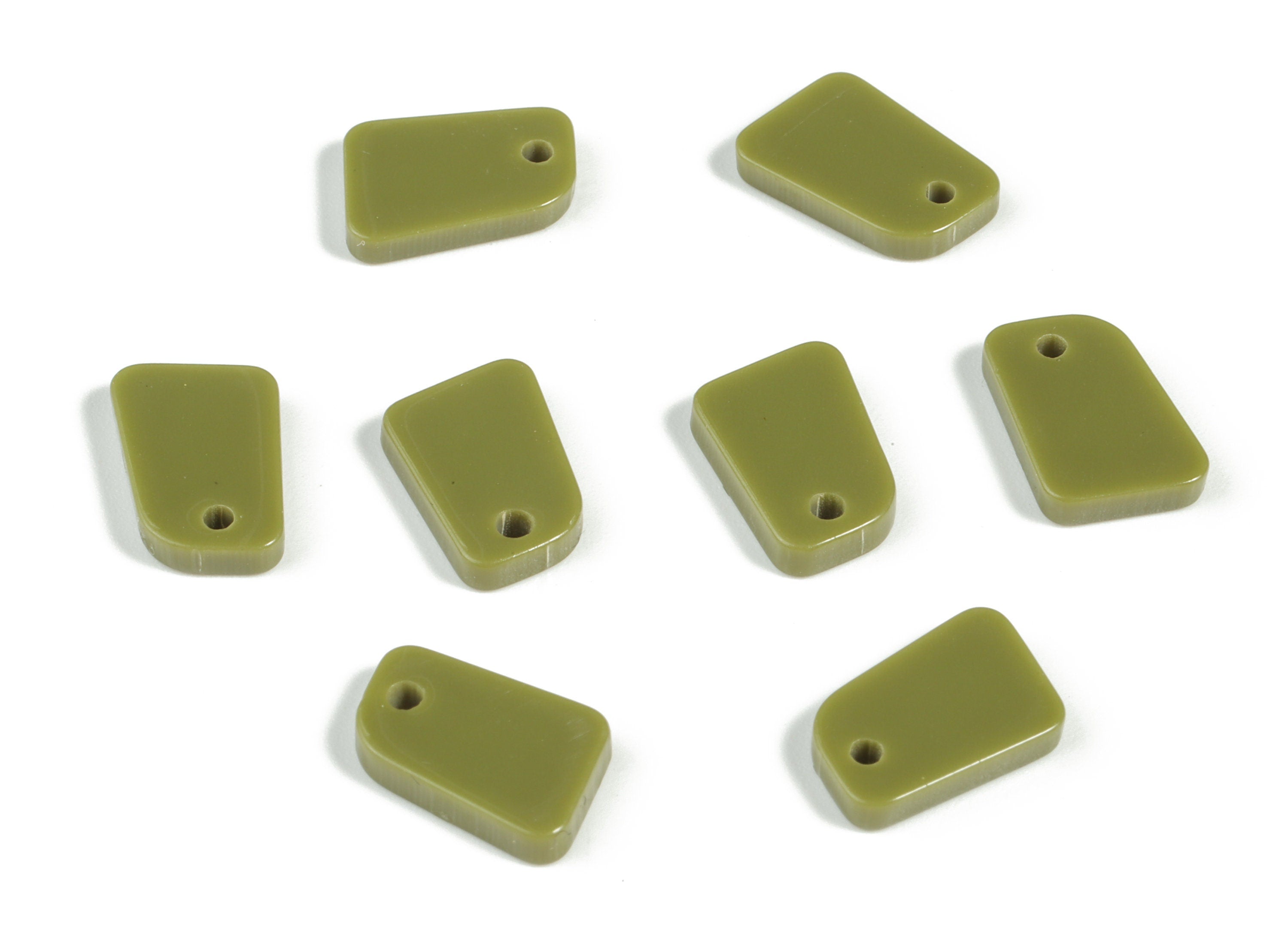Acrylic Geometry Earring Charms - Acrylic Green Geometry Pendant - Jewelry Supplies - Color Code:A263 - 12.1x8.51x2.13mm - AC2185-A263 - DOMEDBAZAAR