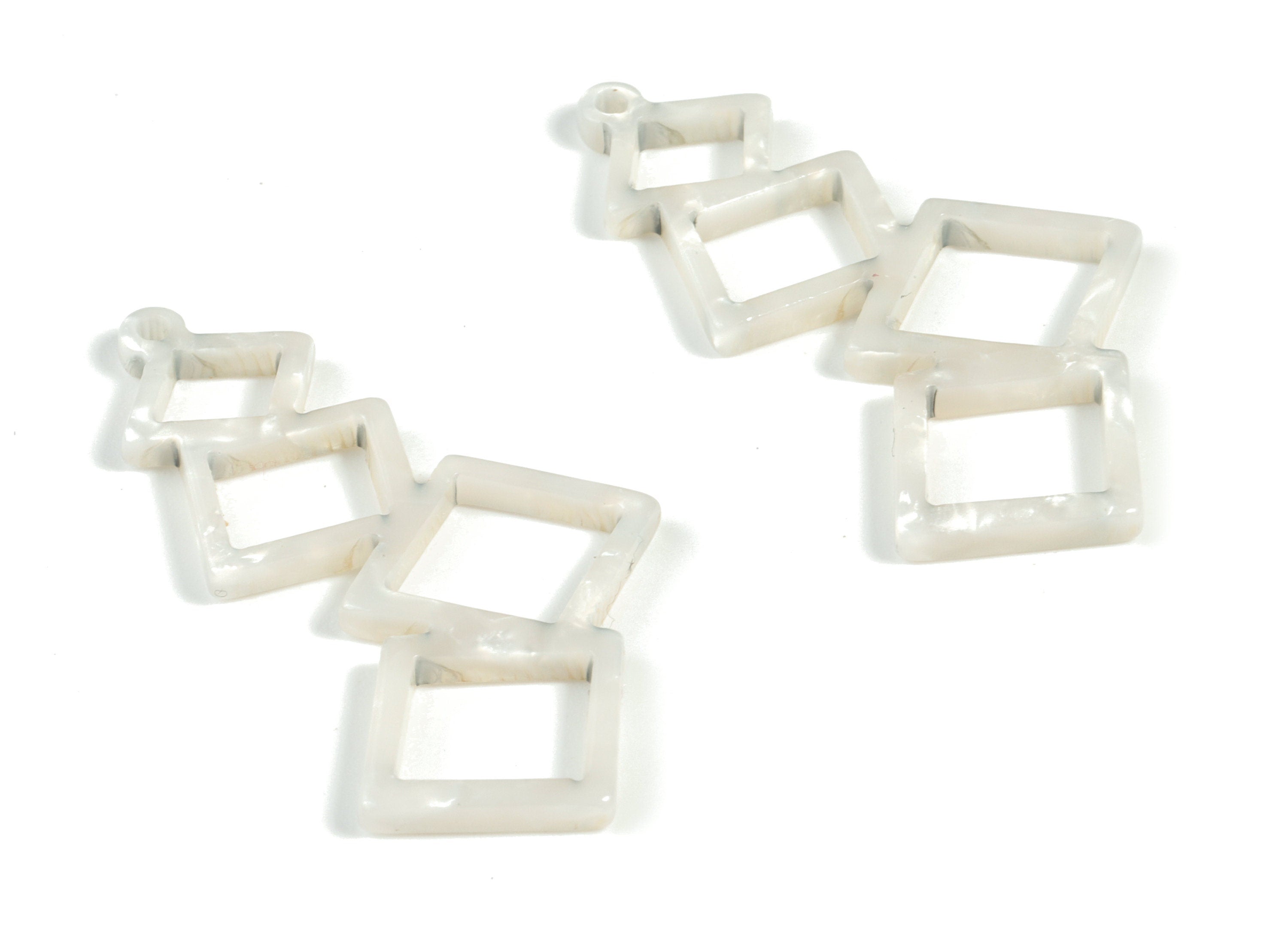 Acetate Squares Earring Charms - Acetate Squares Pendant - Jewelry Supplies - Color Code:A12 - 39.14x12.21x2.45mm - AC2197-A12 - DOMEDBAZAAR