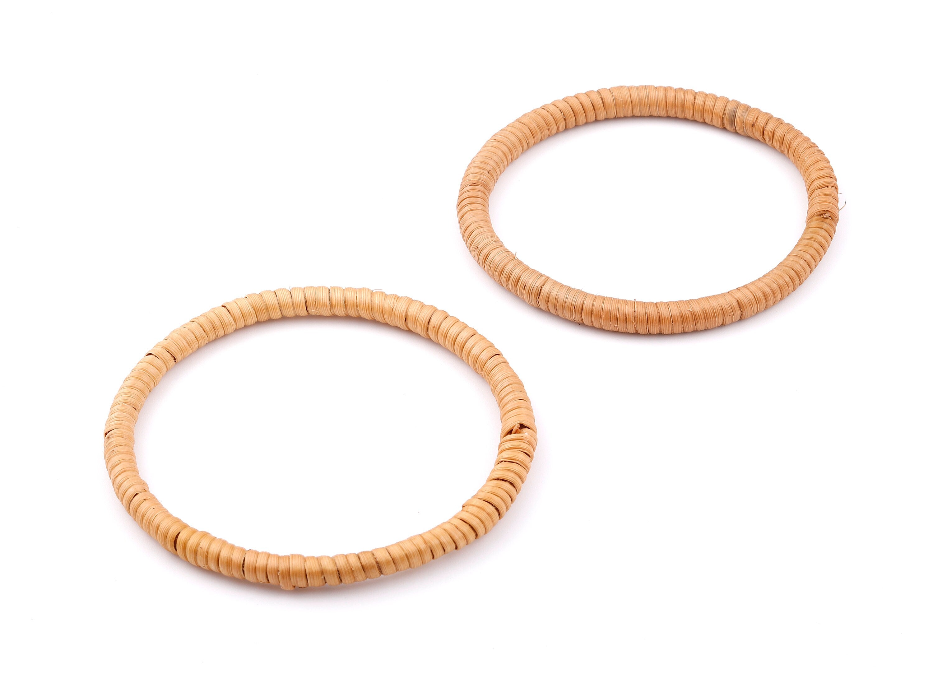 Handwoven Circle Rattan Bracelet - Circle Rattan Bracelet - Wooden Straw Bangle  - Jewellery Handmade - 82.05x5.55mm - RT1312 - DOMEDBAZAAR