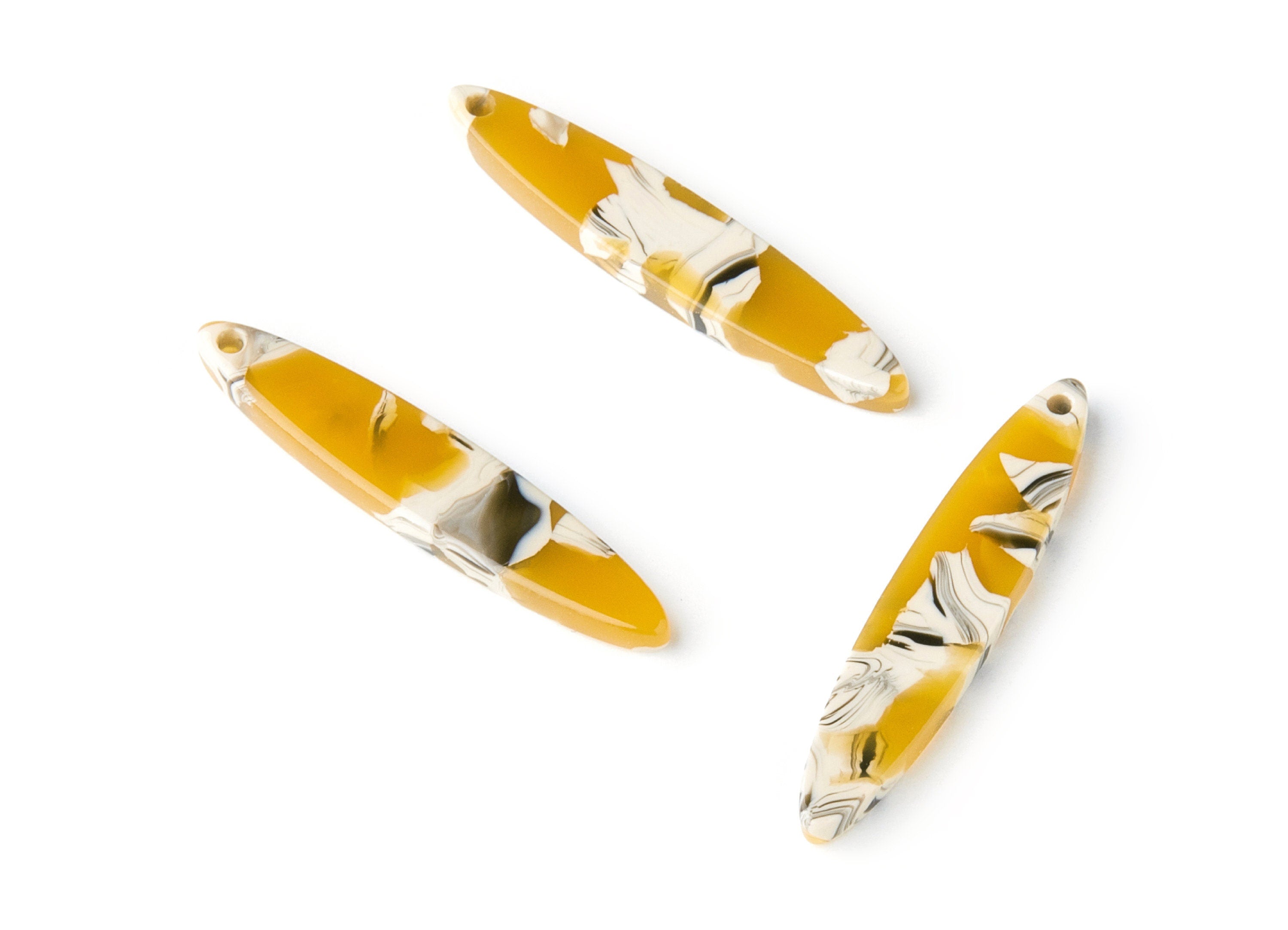 Acetate Acrylic Earring Charm - Tortoise Shell Earrings - Bar Pendant - Jewelry Supplies - Color CodeA14 - 35.43x6.95x2.59mm - AC1399F - DOMEDBAZAAR
