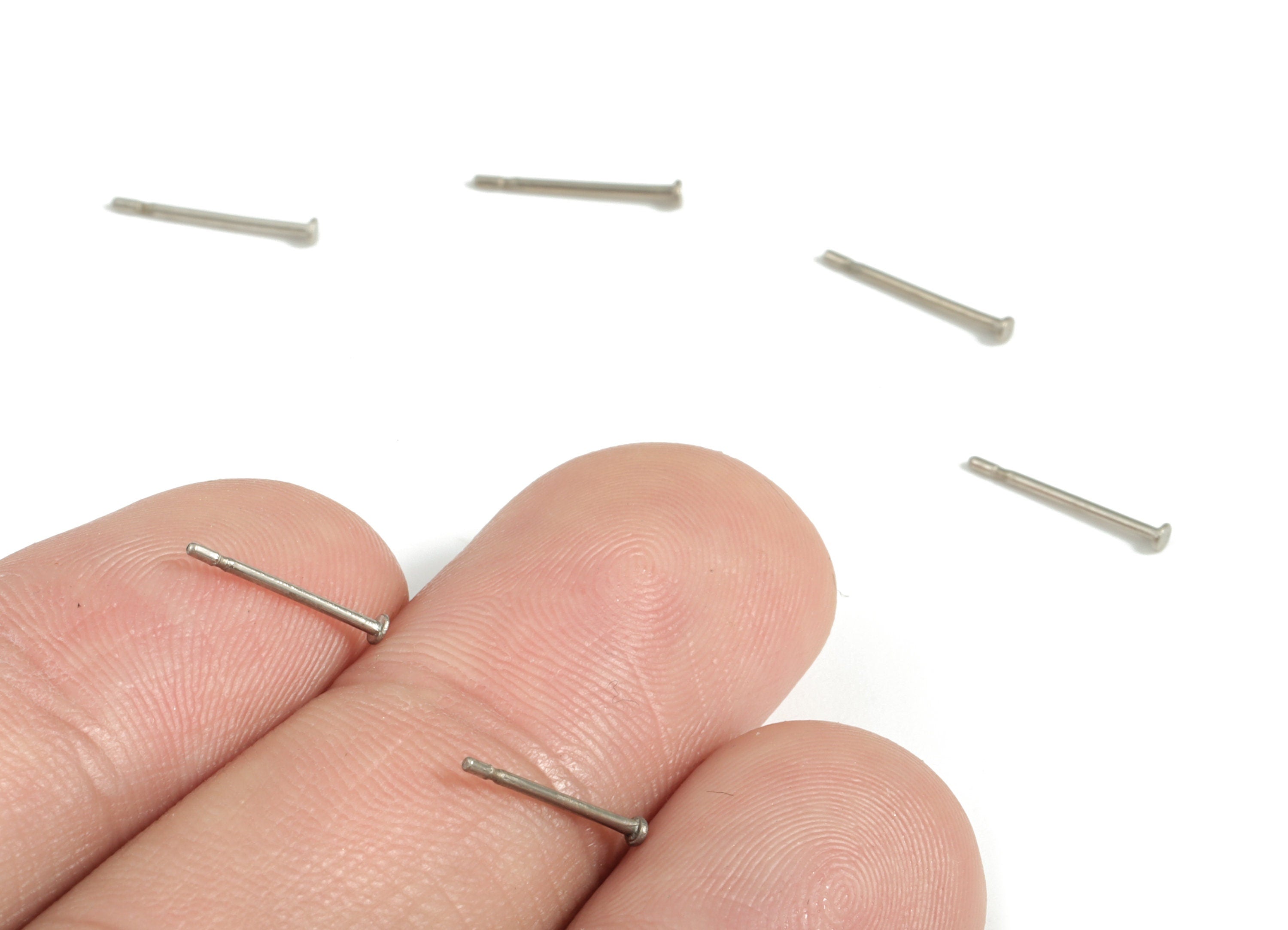 1.5*11Earring Stud Posts  - Surgical Grade Stainless Steel Earring Posts - Jewelry Supplies - 11.04x1.48x0.7mm - SS1160 - DOMEDBAZAAR