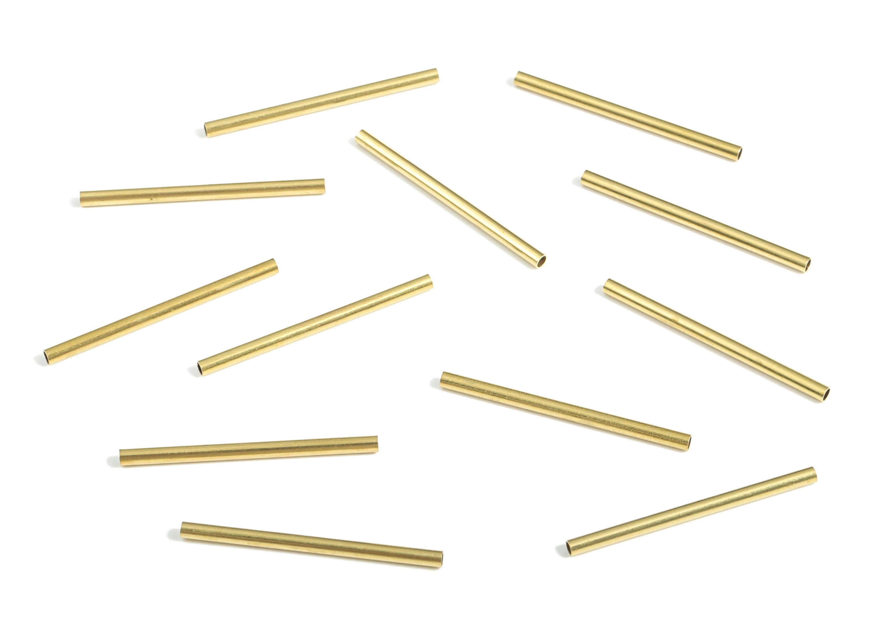 Raw Brass Tube - Raw Brass Himmeli Tubes - Raw Brass DIYTubes - 30x2mm - PP1181 - DOMEDBAZAAR
