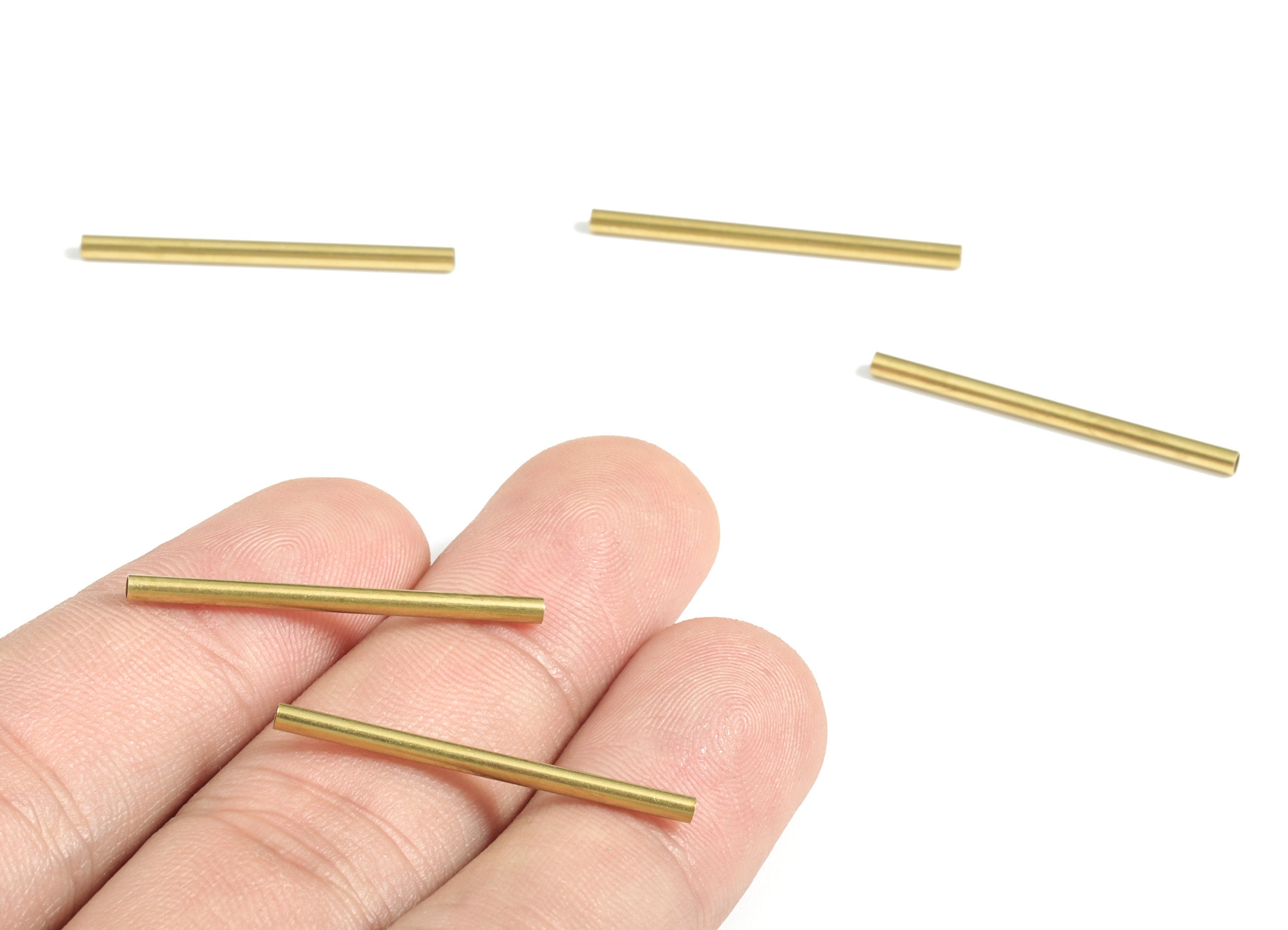 Raw Brass Tube - Raw Brass Himmeli Tubes - Raw Brass DIYTubes - 30x2mm - PP1181 - DOMEDBAZAAR