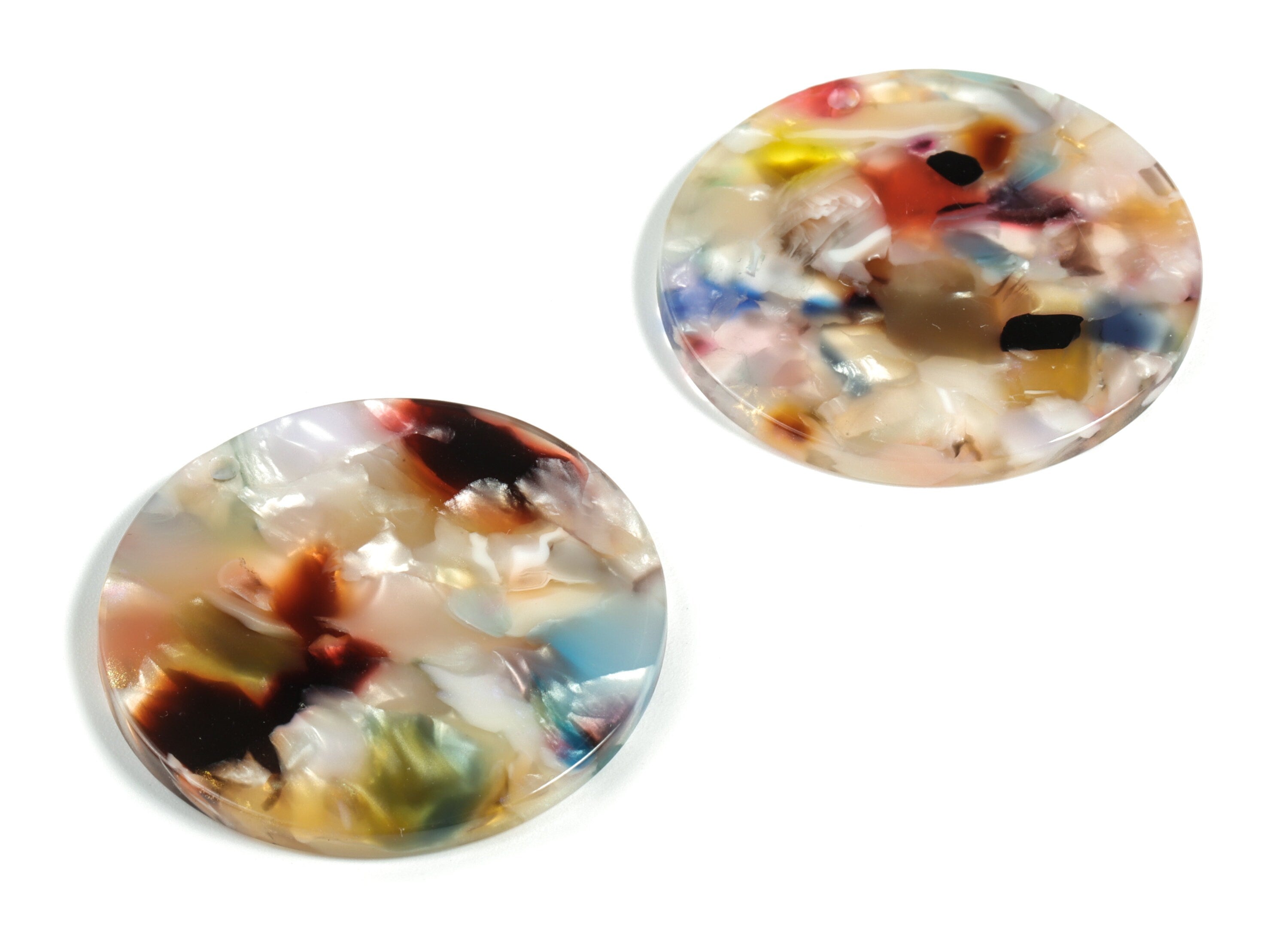 Acetate Round Charms - Coin Earrings and Pendant - Earring Findings - Jewelry Supplys - Color Code: A59 - 34.02x34.02x2.38mm - AC1135-A59 - DOMEDBAZAAR