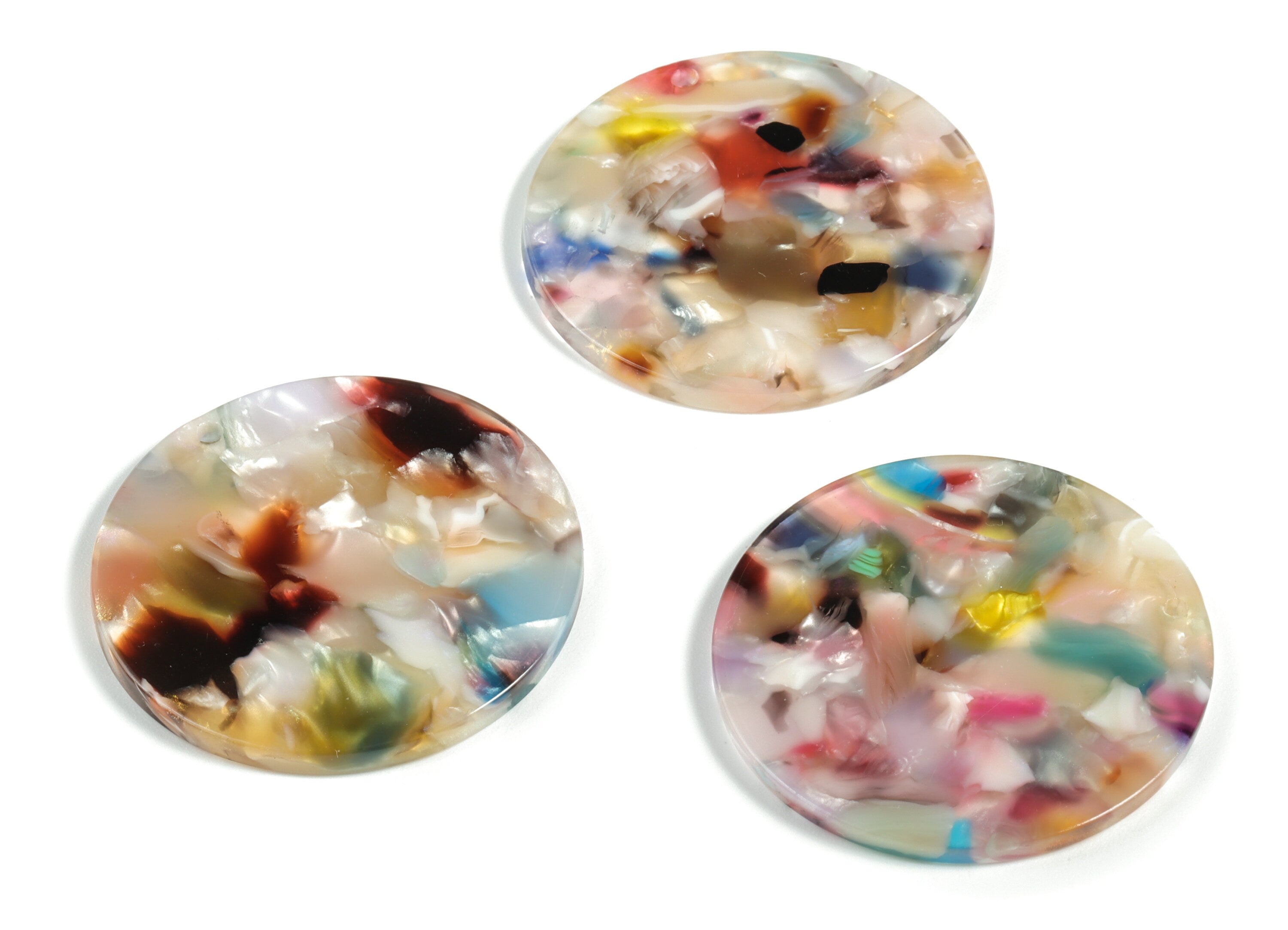 Acetate Round Charms - Coin Earrings and Pendant - Earring Findings - Jewelry Supplys - Color Code: A59 - 34.02x34.02x2.38mm - AC1135-A59 - DOMEDBAZAAR