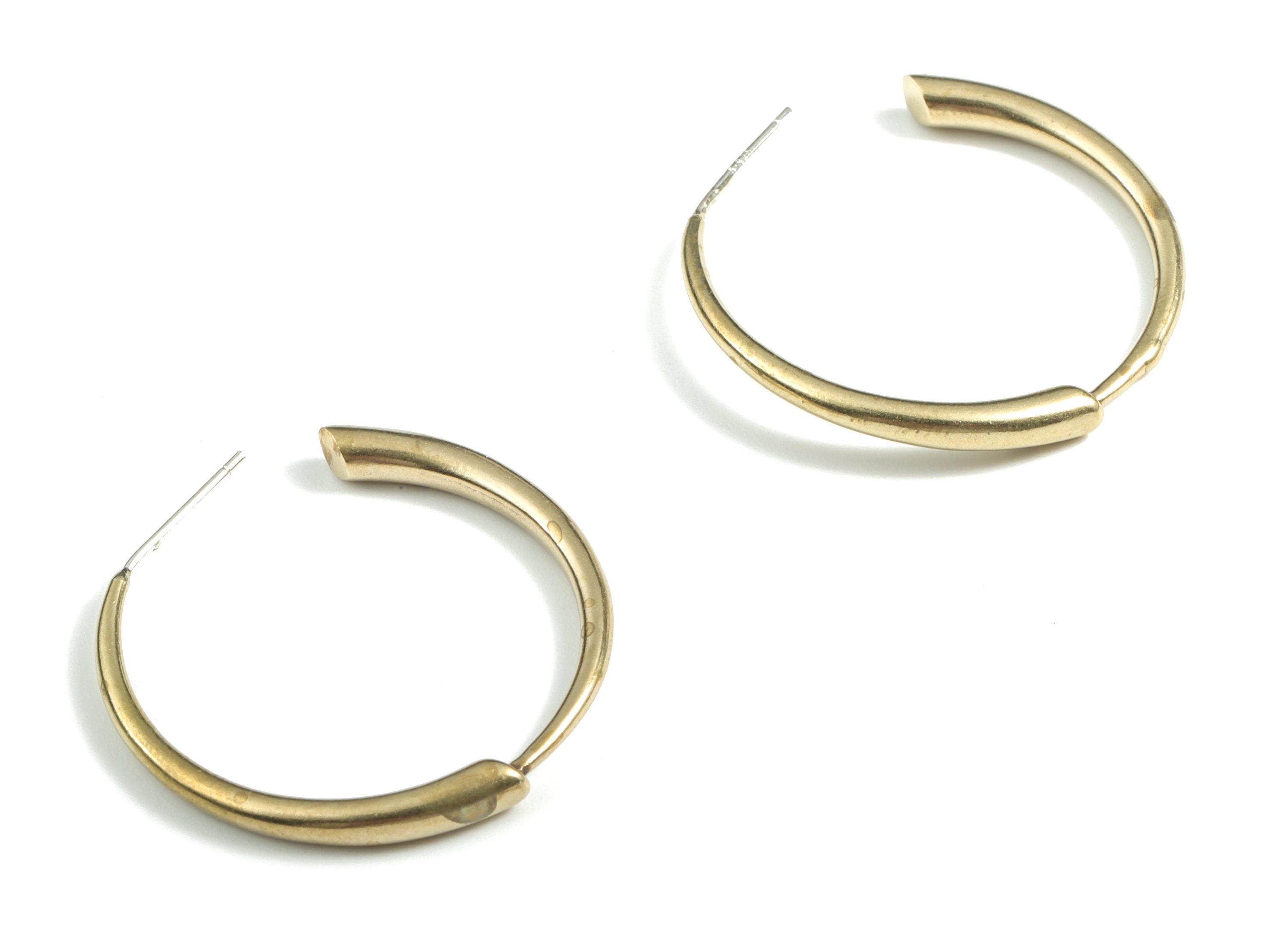 Brass C Earring Stud - Brass C Earring Post - S925 Silver Stud - Earring Post - Jewelry Supplies - 28.93x3.02x3.05mm - PP2997 - DOMEDBAZAAR