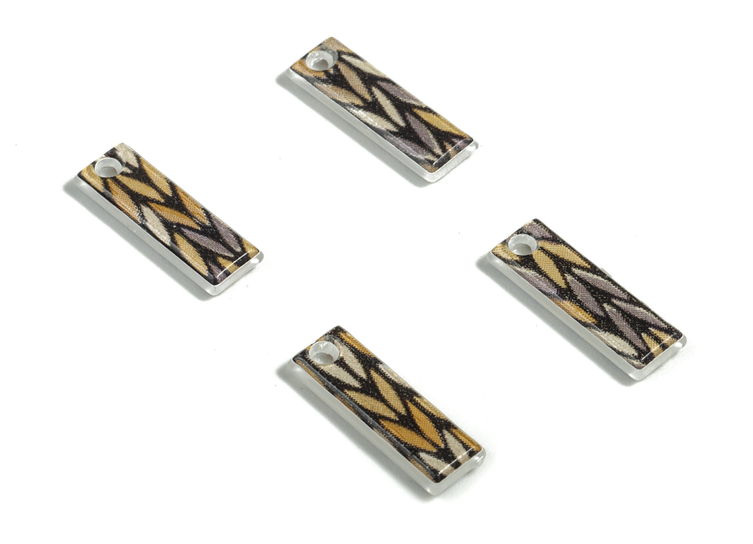 Acrylic Rectangle Earring Charms - Rectangle Pendant - Earring Finding - Jewelry Supplies - Color Code:A525 - 15.5x5.21x2.24mm - AC2188-A525 - DOMEDBAZAAR