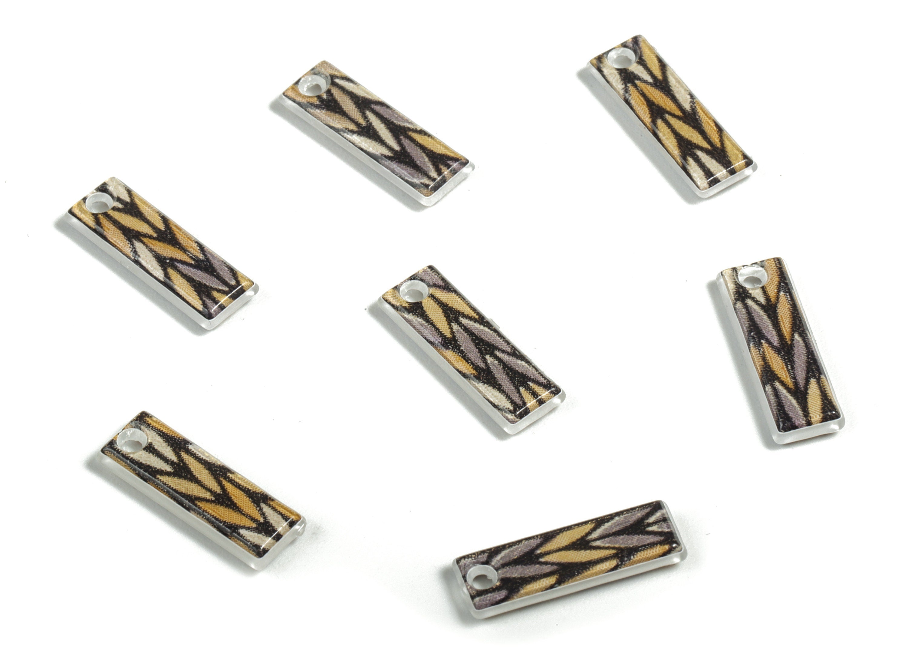 Acrylic Rectangle Earring Charms - Rectangle Pendant - Earring Finding - Jewelry Supplies - Color Code:A525 - 15.5x5.21x2.24mm - AC2188-A525 - DOMEDBAZAAR