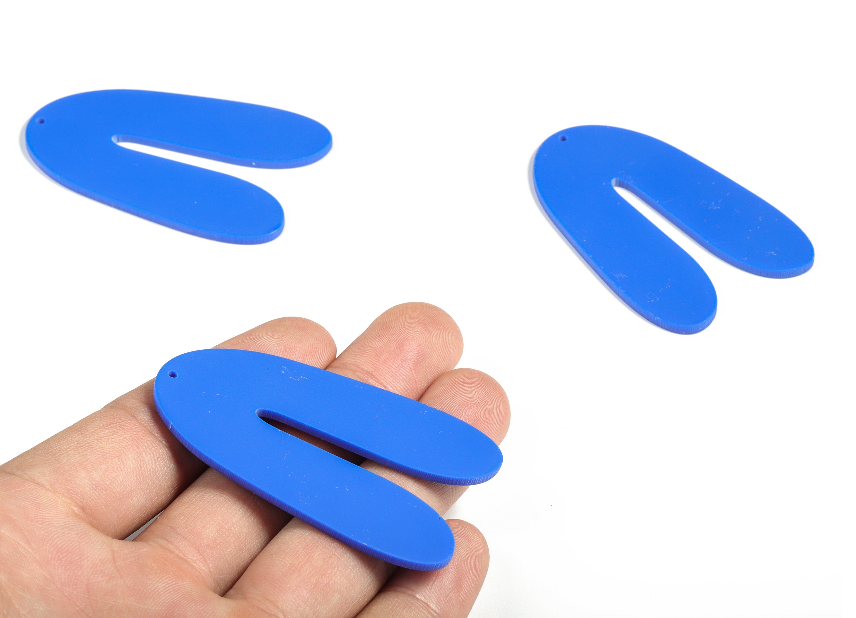 Acrylic U Earring Charms - Matte U Pendant - Earring Finding - Jewelry Making Supplies - Color Code: A522 - 61.03x39.8x2.22mm - AC2210-A522 - DOMEDBAZAAR