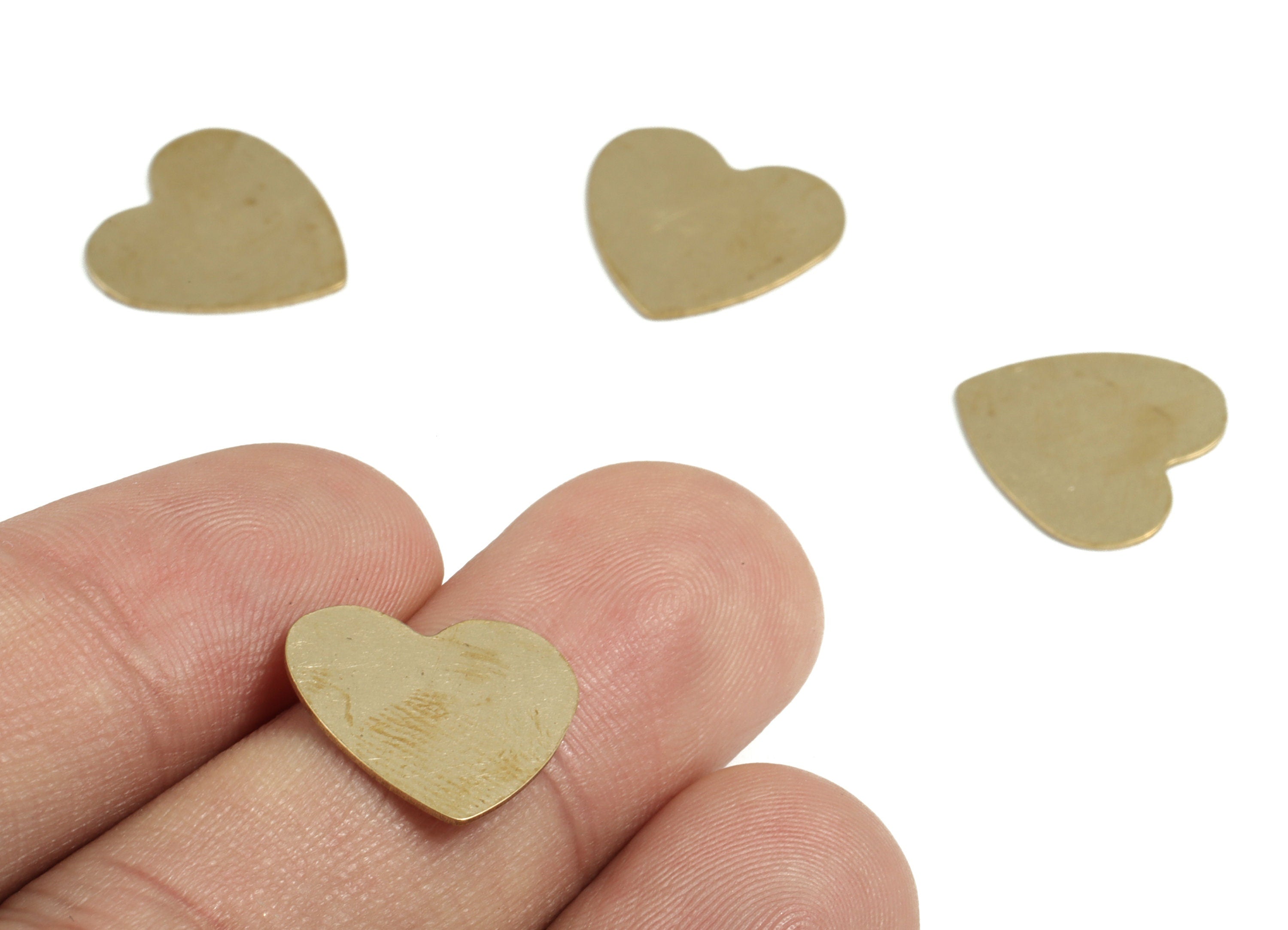 Brass Heart Blank - Raw Brass Letter Heart Blank - Brass Wallart Decoration - Brass Alphabet Heart Blank - 15.15x14.38x0.45mm - PP3720 - DOMEDBAZAAR