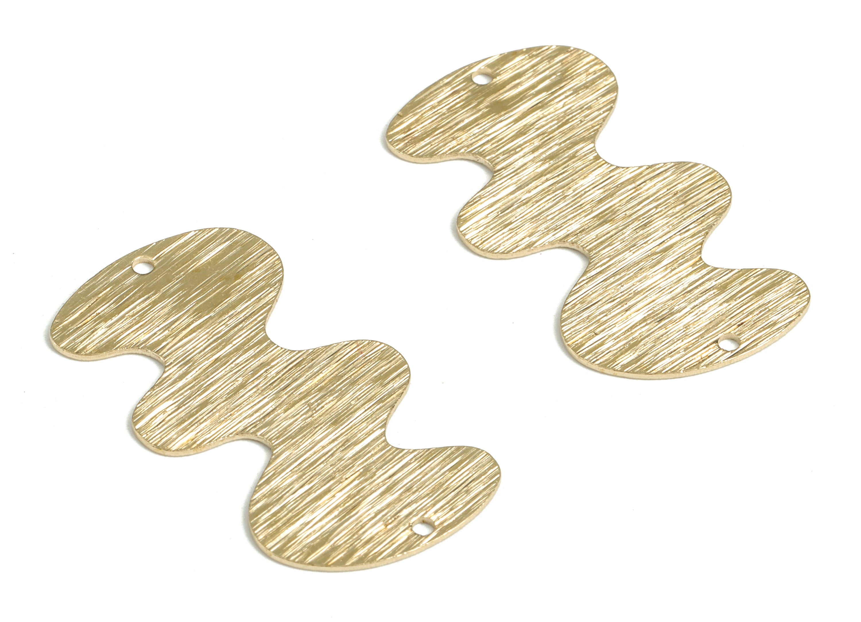 Brass Textured Could Earring Connector - Raw Brass Could Earring Charms - Earring Findings - Jewelry Supplies - 30.19x16.96x0.65mm - PP3802 - DOMEDBAZAAR