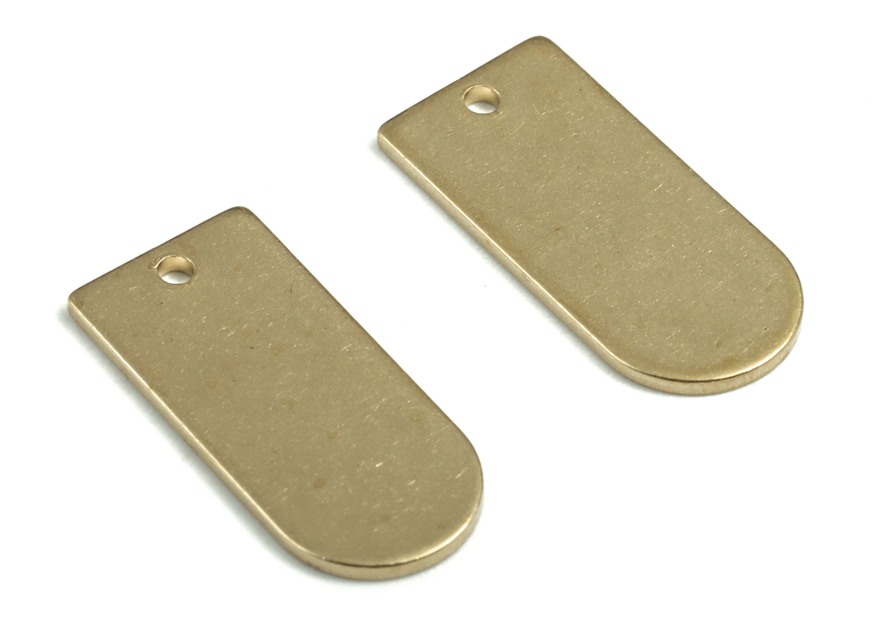 Personalized stamping blank - Brass Geometry Earring Charms - Raw Brass D Pendant - Earring Findings  - 20x9x0.97mm - PP3638 - DOMEDBAZAAR
