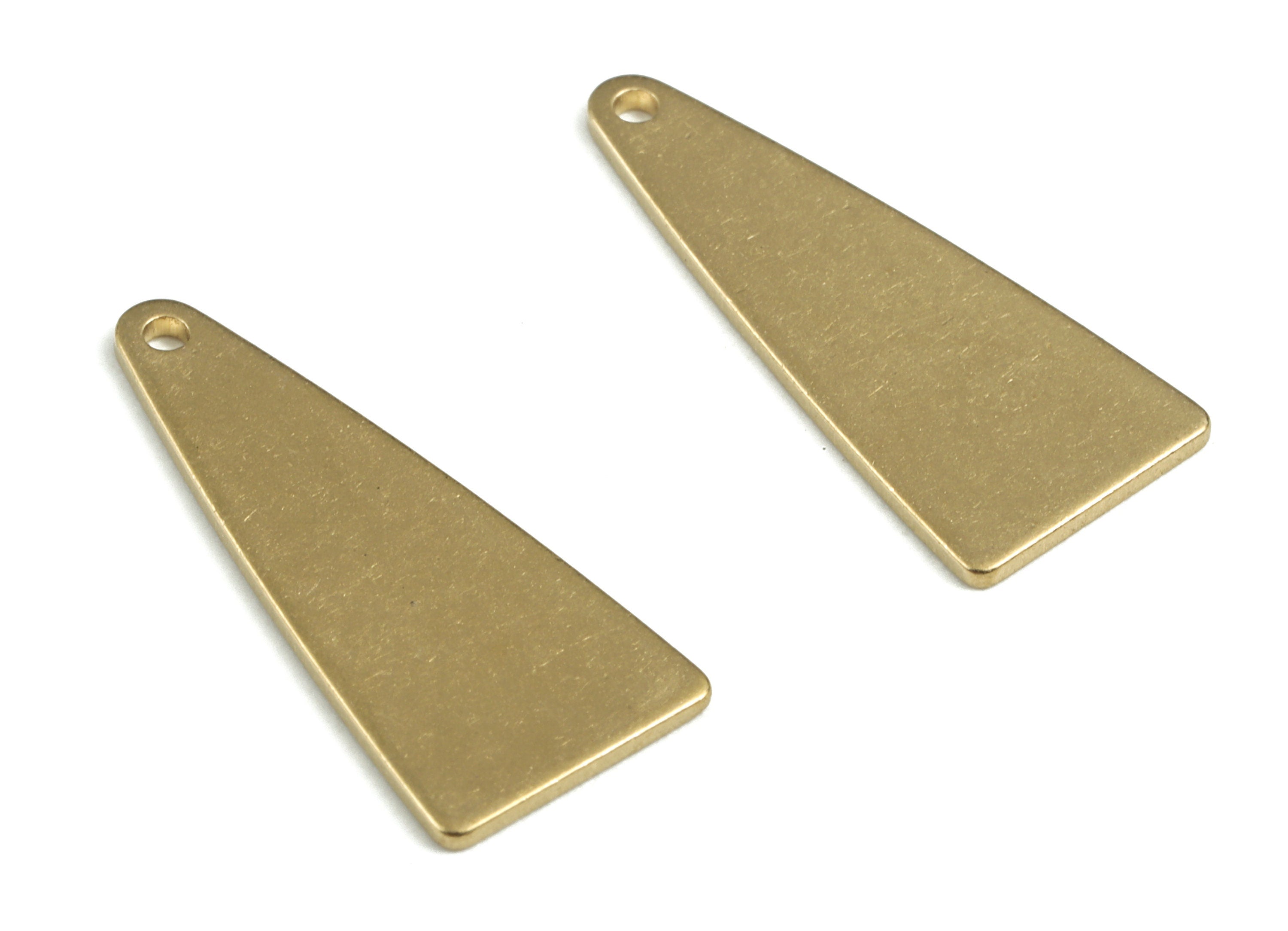 Personalized stamping blank - Brass Triangle Earring Charms - Raw Brass Triangle Pendant - Earring Findings - 24.93x10.94x0.97mm - PP3671 - DOMEDBAZAAR