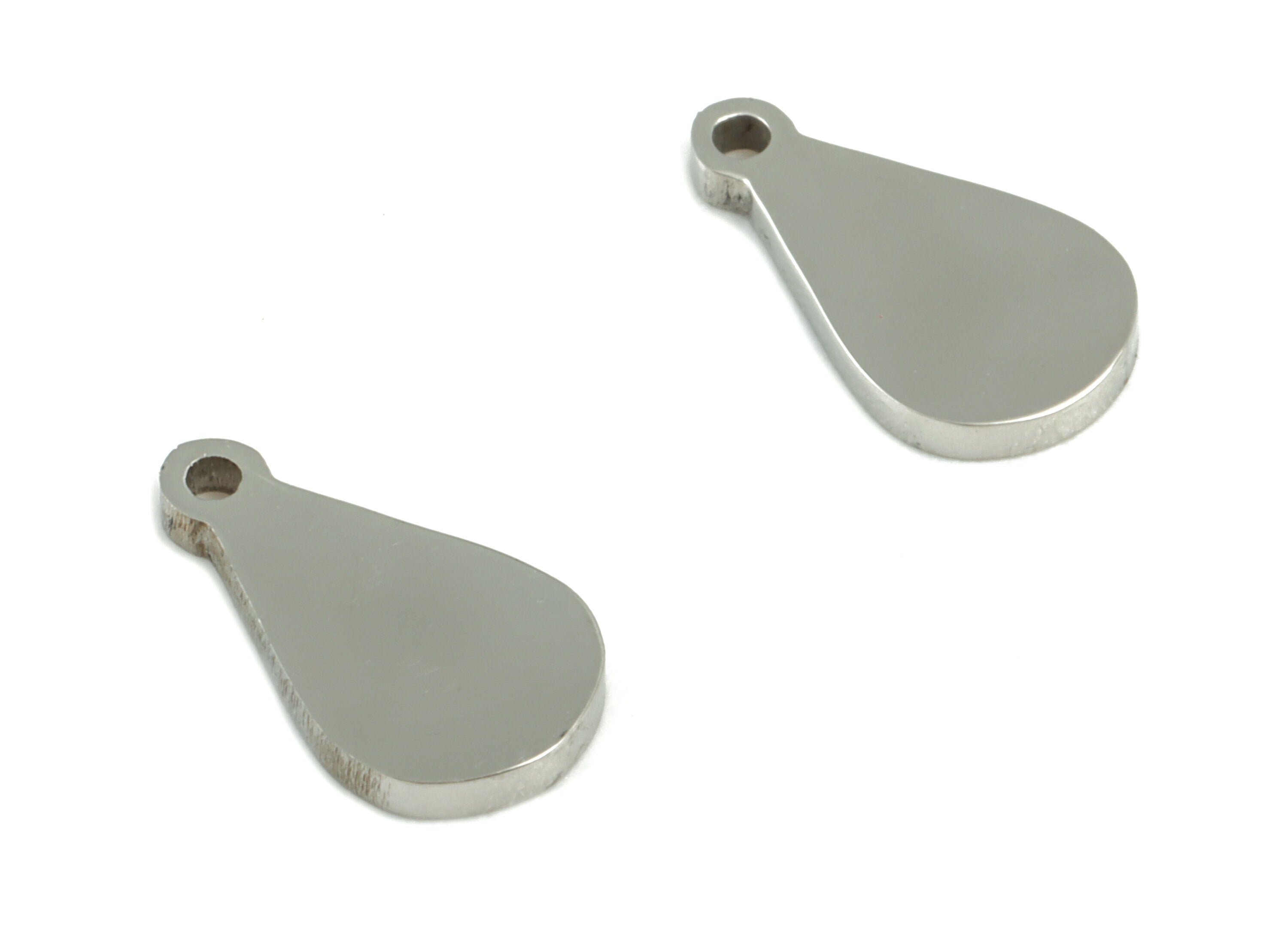 Stainless Steel Drop Earring Charms - Stainless Steel Drop Pendant - Jewelry Making Supplies - 10.05x5.69x0.98mm - SS1205 - DOMEDBAZAAR