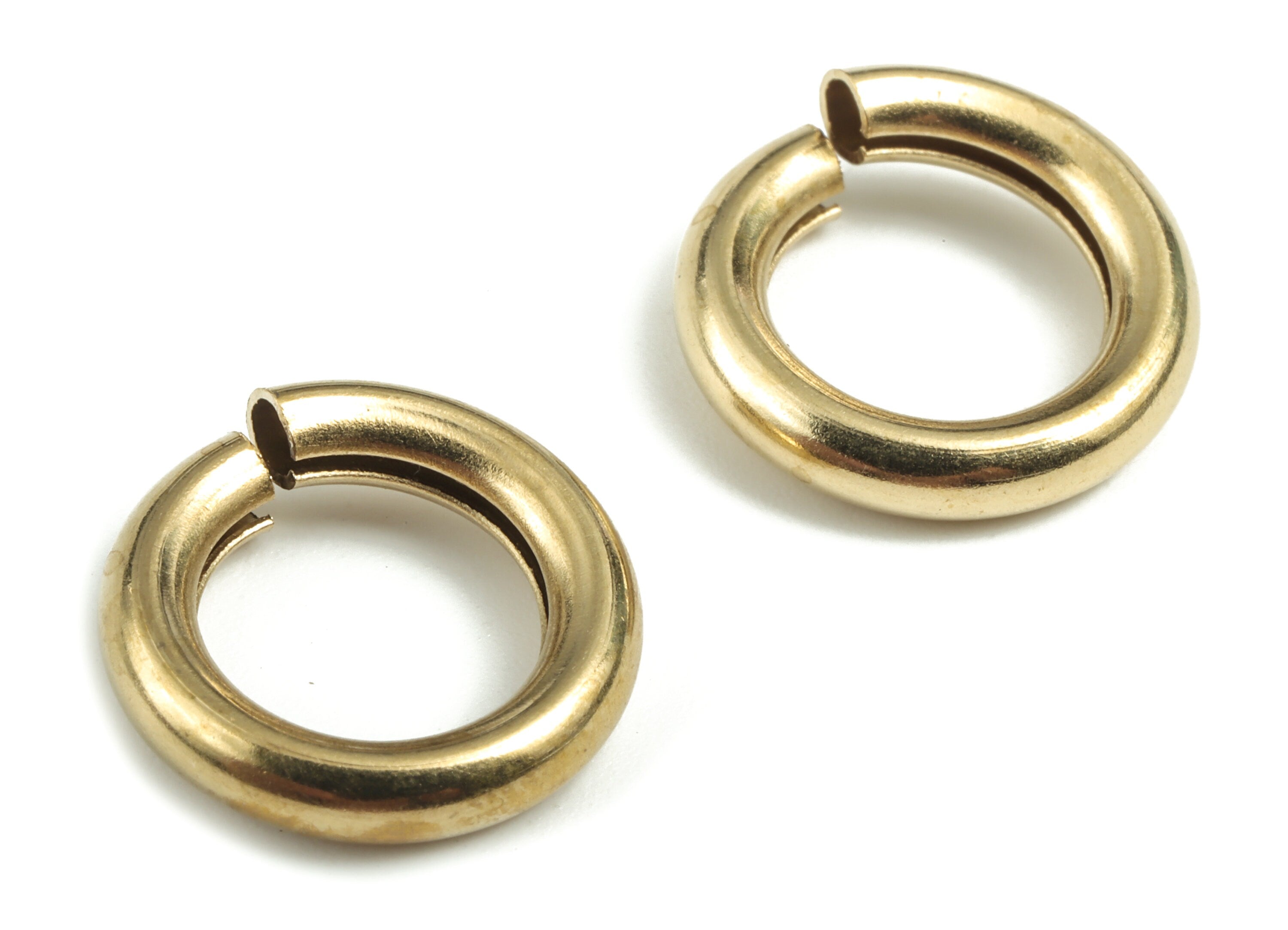 Brass 3x13 Jump Rings - Brass Open Jump Rings - Brass Connectors - Raw Brass Jump Ring Findings - Jewelry Supplies - 13x13x3mm - PP3659 - DOMEDBAZAAR