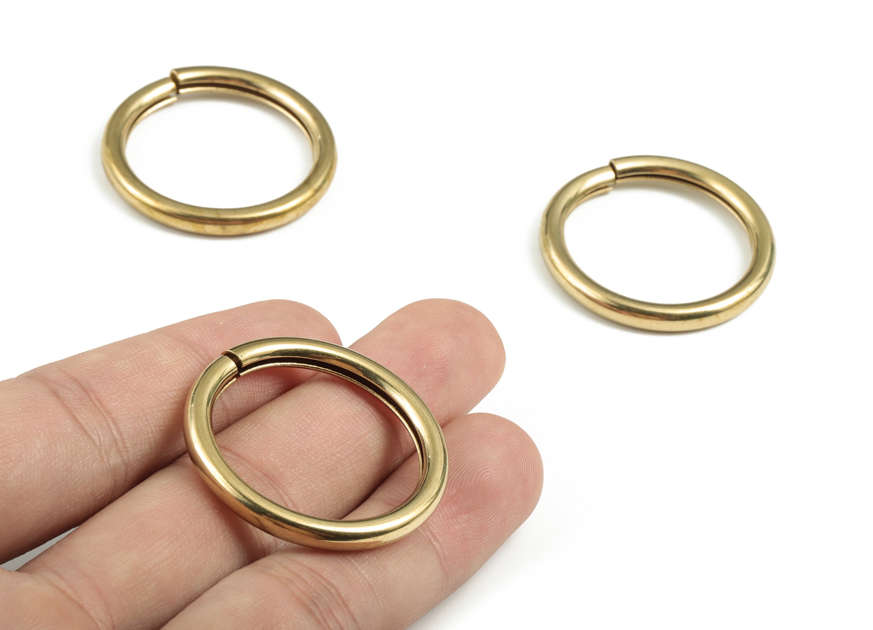 Brass 4x35 Jump Rings - Brass Open Jump Rings - Raw Brass Jump Ring Findings - Jewelry Supplies - 34.54x34.54x4.02mm - PP3653 - DOMEDBAZAAR