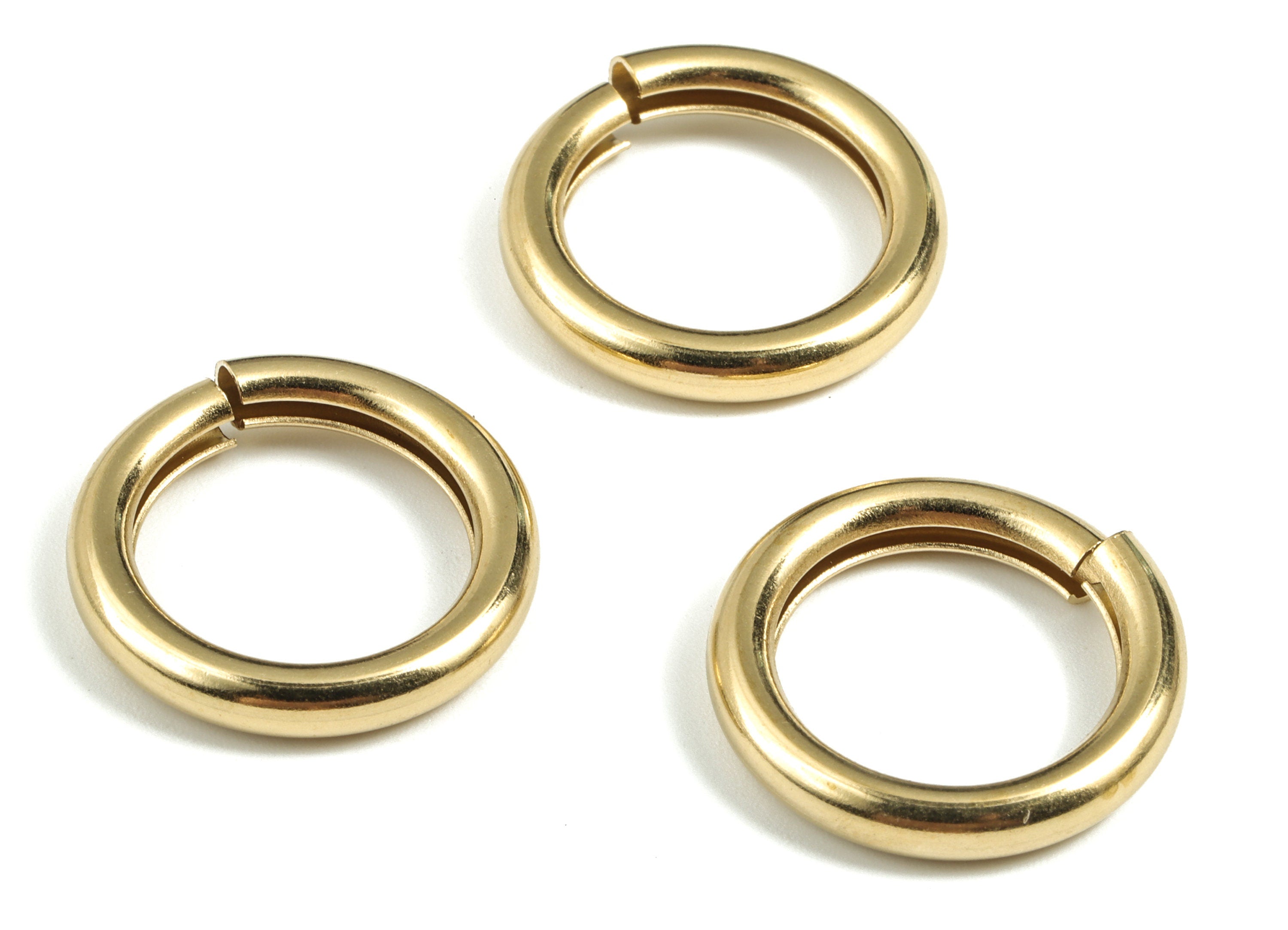 Brass 3.8x22 Jump Rings - Brass Open Jump Rings - Raw Brass Jump Ring Findings - Jewelry Supplies - 21.88x21.88x3.78mm - PP3650 - DOMEDBAZAAR