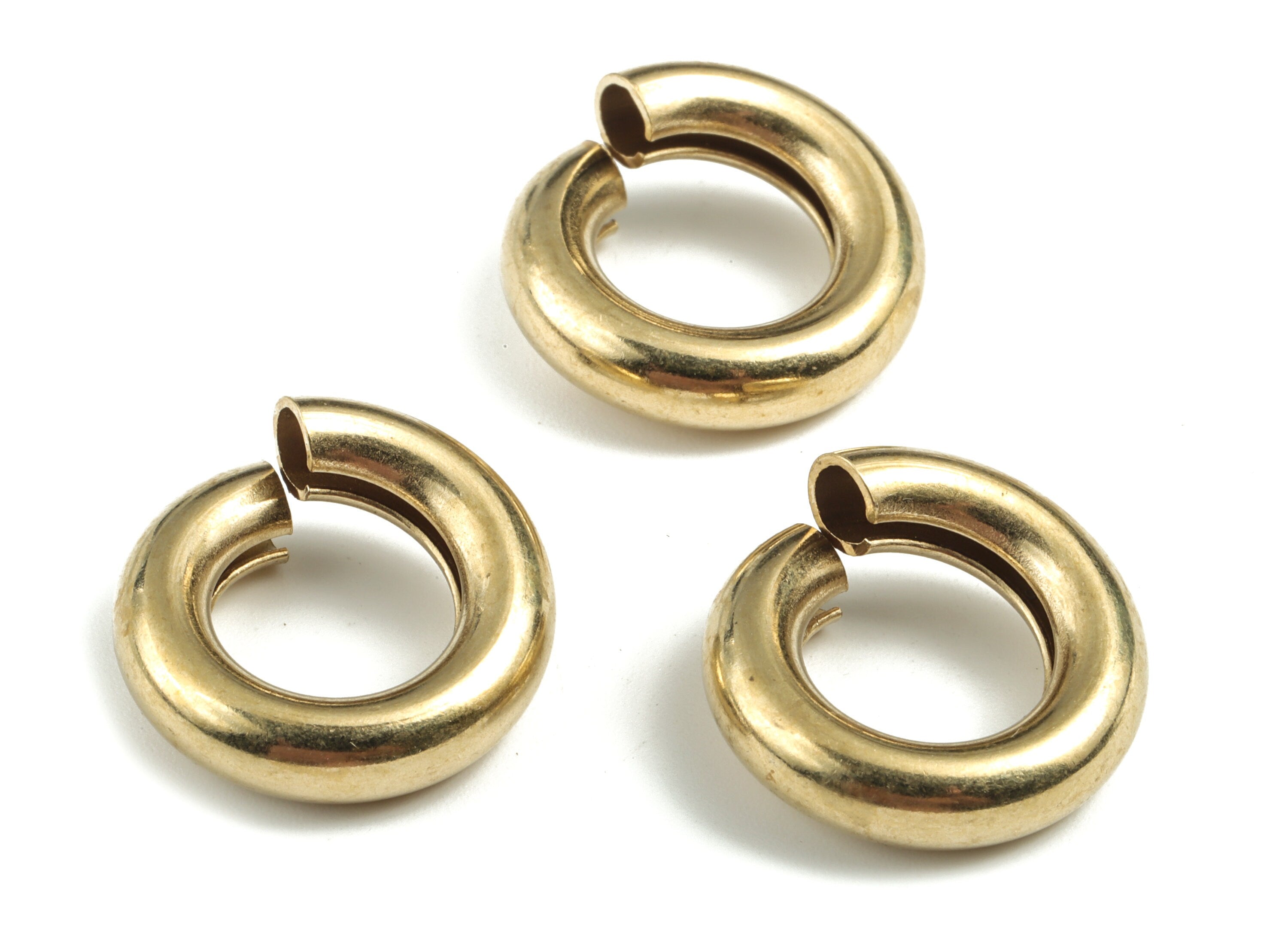 Brass 5x20 Jump Rings - Brass Open Jump Rings - Raw Brass Jump Ring Findings - Jewelry Supplies - 20.32x20.32x5.13mm - PP3655 - DOMEDBAZAAR