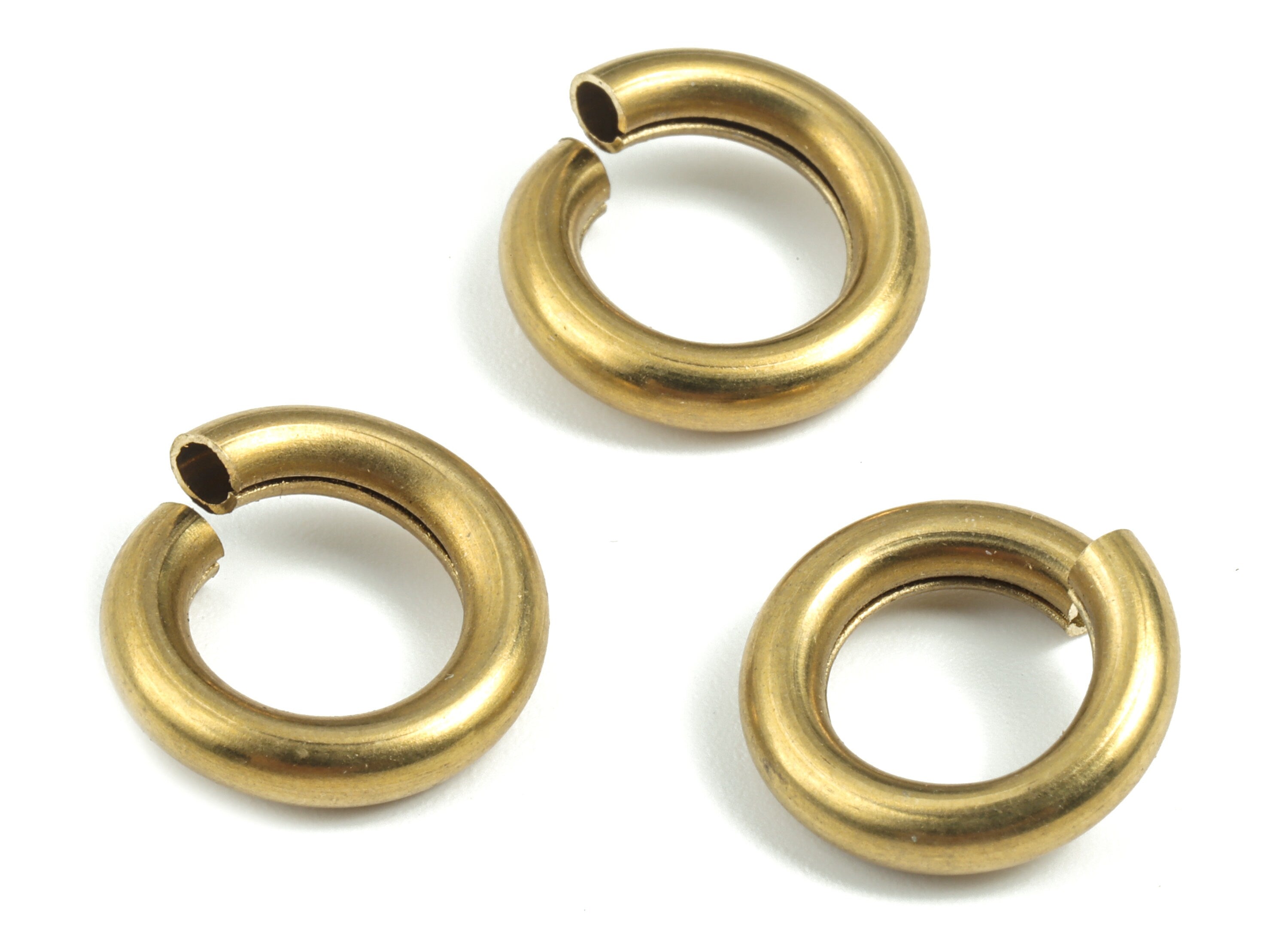 Brass 3X14 Jump Rings - Brass Open Jump Rings - Raw Brass Jump Ring Findings - Jewelry Supplies - 14.11x14.11x3.06mm - PP3647 - DOMEDBAZAAR