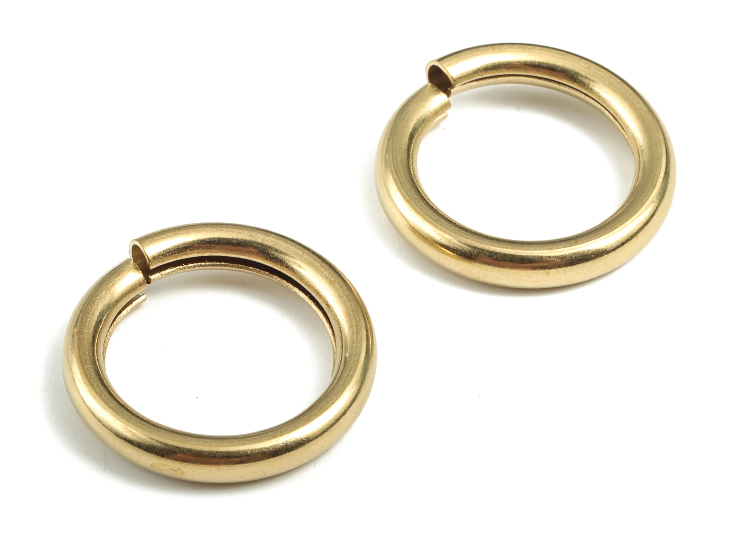 Brass 4x25 Jump Rings - Brass Open Jump Rings - Raw Brass Jump Ring Findings - Jewelry Supplies - 24.99x24.99x4mm - PP3654 - DOMEDBAZAAR