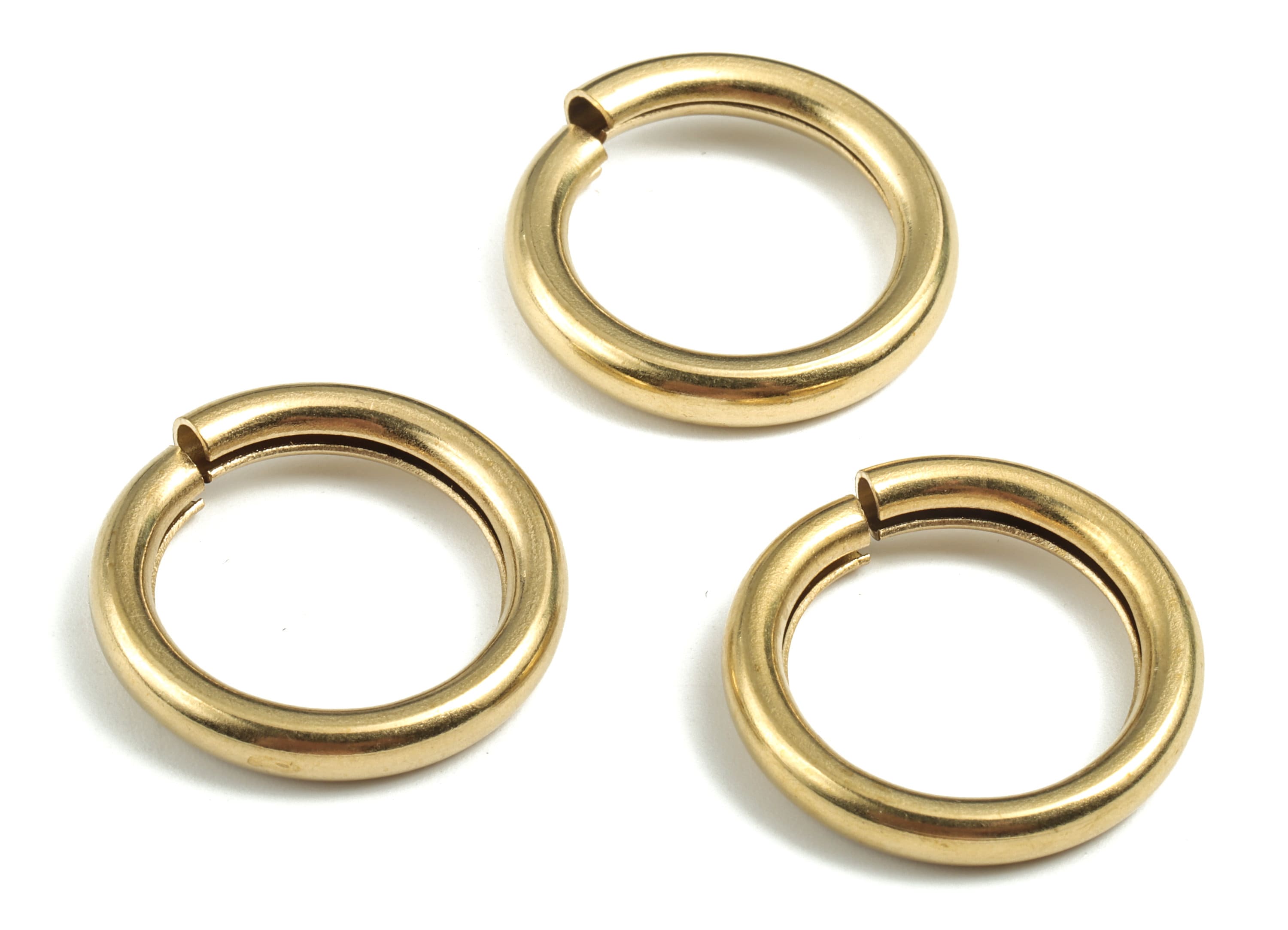 Brass 4x25 Jump Rings - Brass Open Jump Rings - Raw Brass Jump Ring Findings - Jewelry Supplies - 24.99x24.99x4mm - PP3654 - DOMEDBAZAAR
