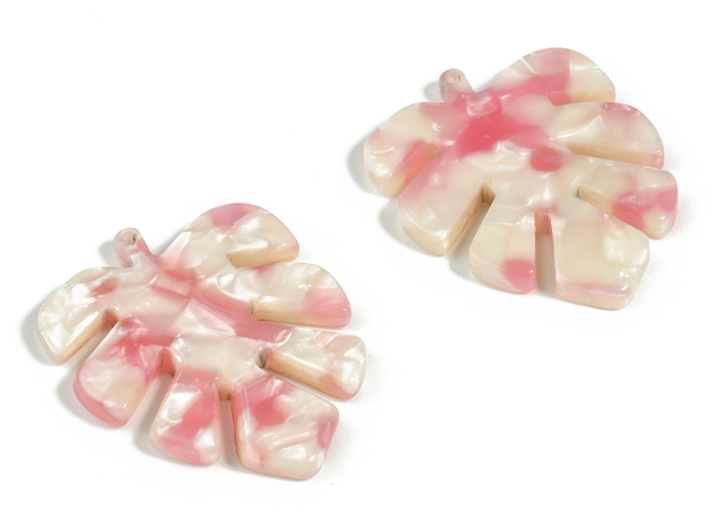 Acetate Leaf Earring Charms - Acetate Leaf Pendant - Earring Finding - Jewelry Supplies - Color Code:A105 - 29.6x23.97x2.7mm - AC1087-A105 - DOMEDBAZAAR