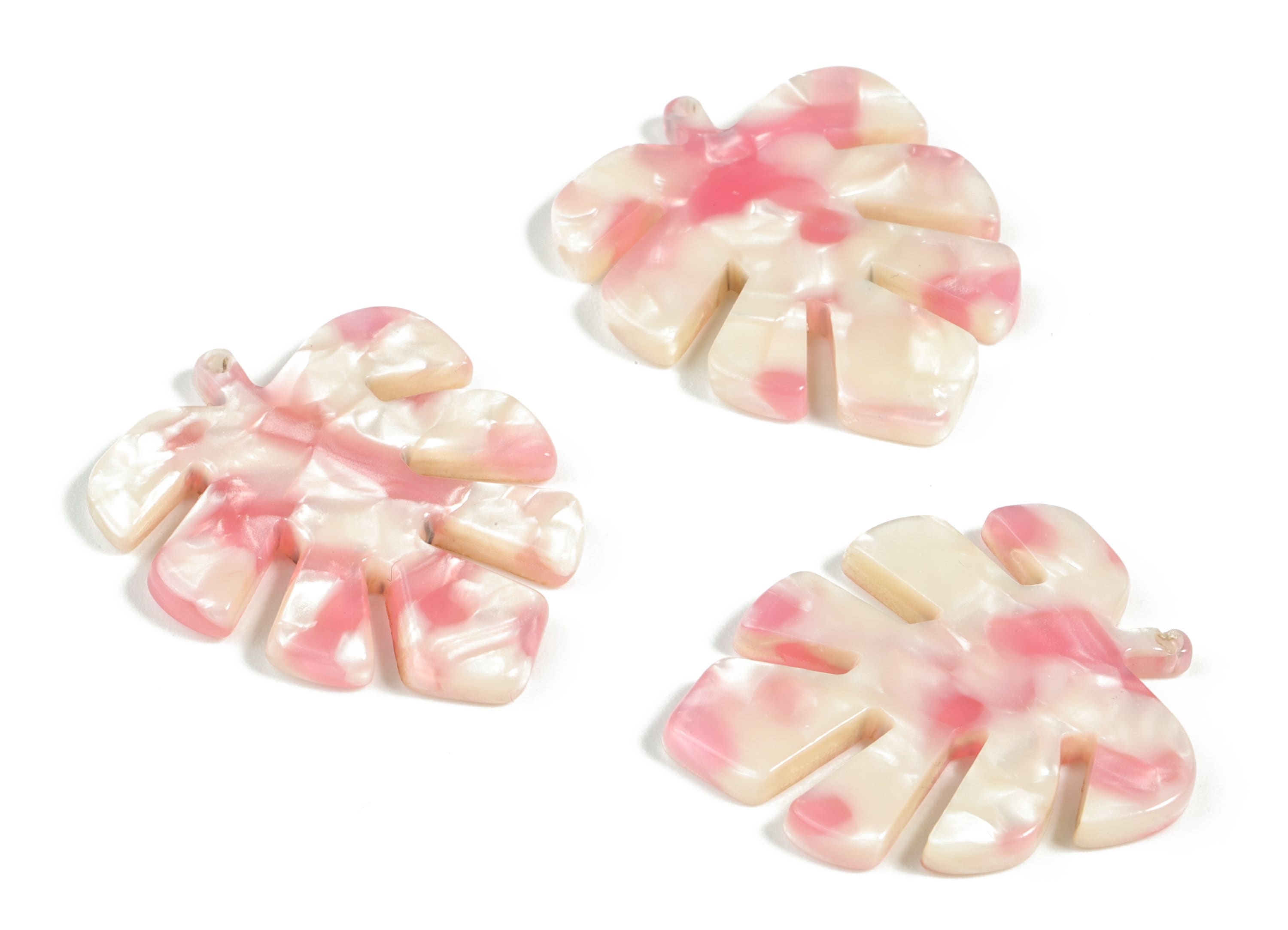 Acetate Leaf Earring Charms - Acetate Leaf Pendant - Earring Finding - Jewelry Supplies - Color Code:A105 - 29.6x23.97x2.7mm - AC1087-A105 - DOMEDBAZAAR