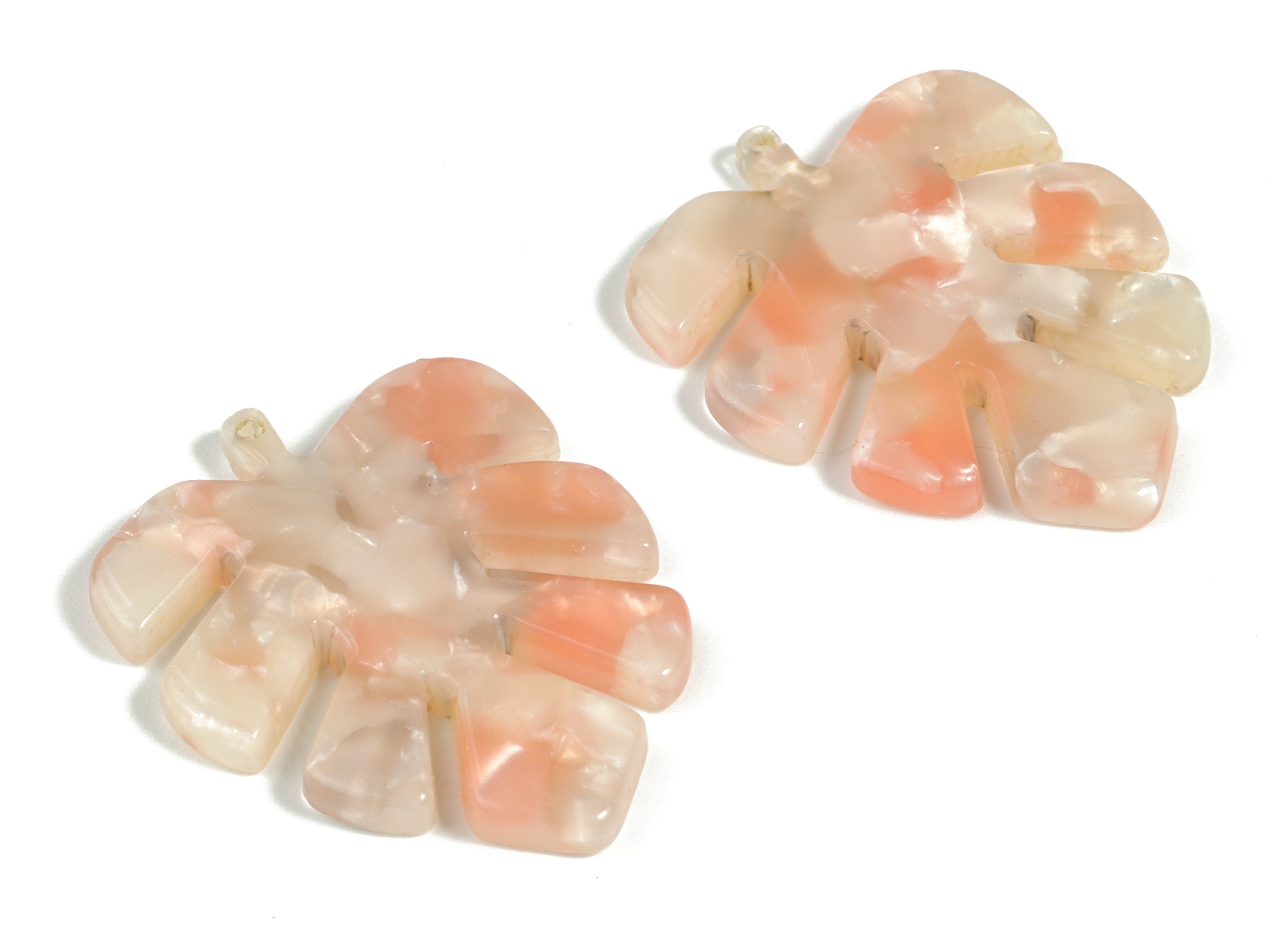 Acetate Leaf Earring Charms - Acetate Leaf Pendant - Earring Finding - Jewelry Supplies - Color Code:A548 - 29.69x24.09x2.6mm - AC1087-A548 - DOMEDBAZAAR