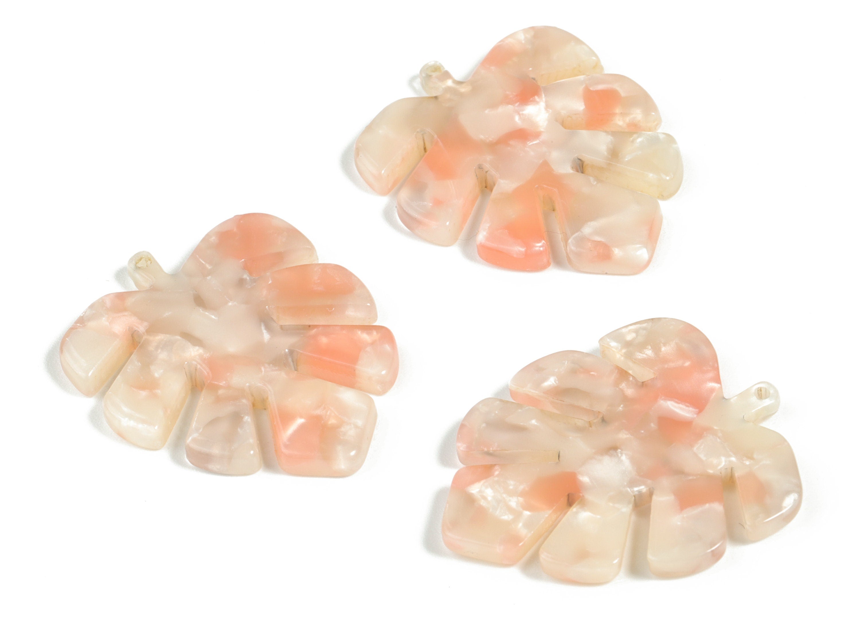 Acetate Leaf Earring Charms - Acetate Leaf Pendant - Earring Finding - Jewelry Supplies - Color Code:A548 - 29.69x24.09x2.6mm - AC1087-A548 - DOMEDBAZAAR