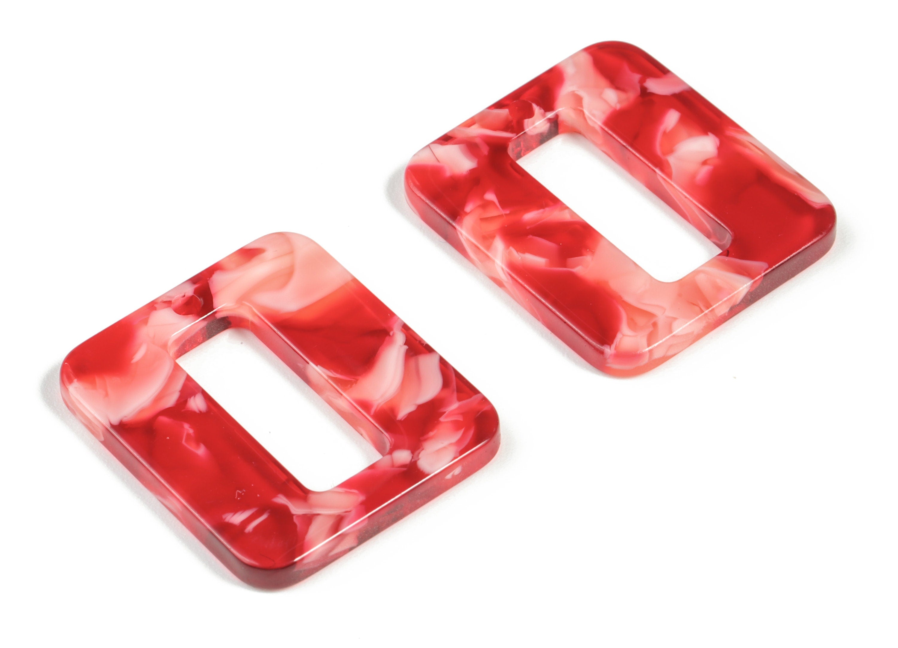 Acetate Square Earring Charms - Rectangle Pendant - Earring Finding - Jewelry Supplies - Color Code:A29 - 24.66x21.69x2.6mm - AC2184-A29 - DOMEDBAZAAR