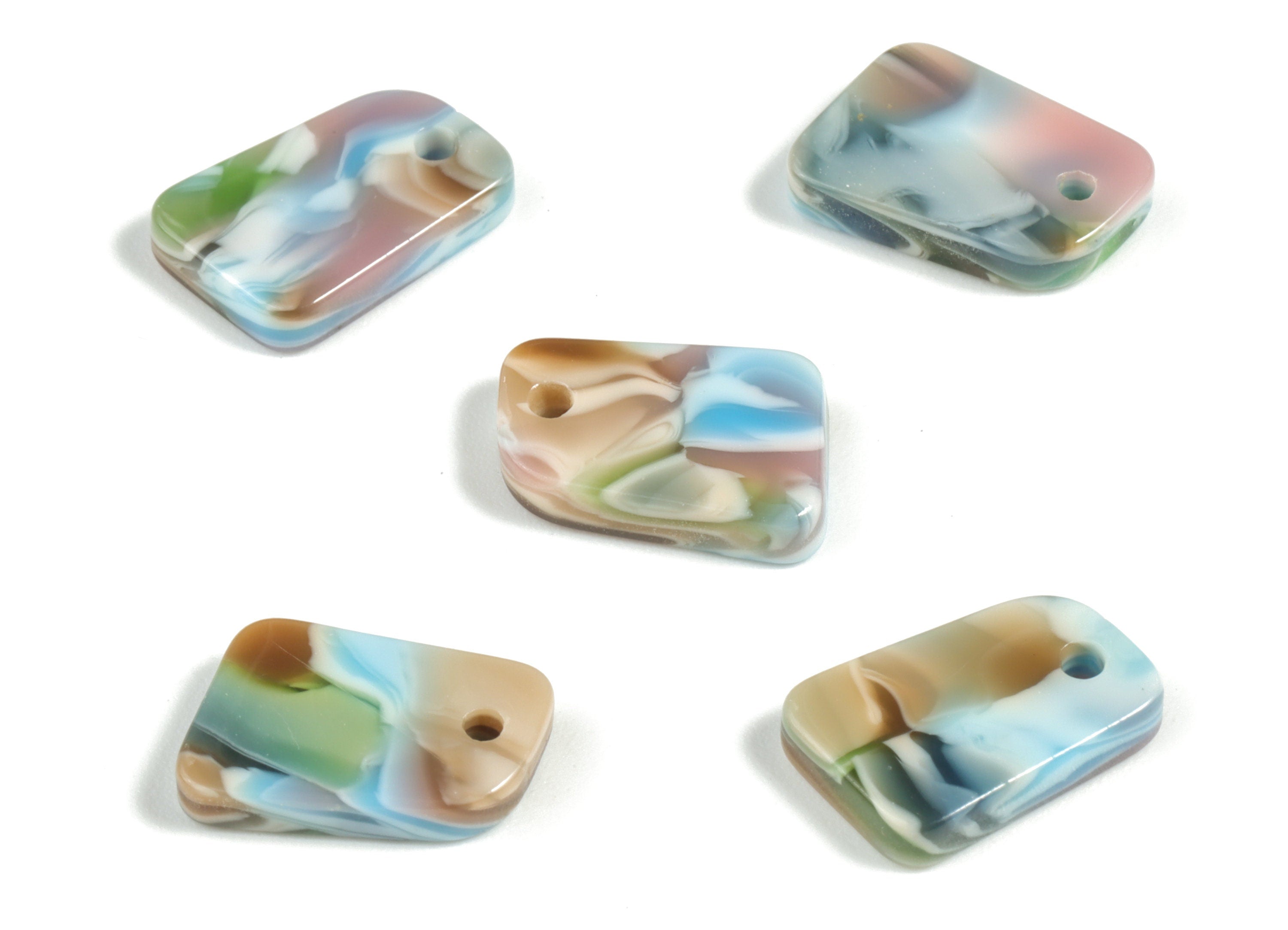 Acetate Geometry Earring Charms - Acetate Geometry Pendant - Jewellery Supplies - Color Code:A240 - 12.09x8.33x2.74mm - AC2185-A240 - DOMEDBAZAAR