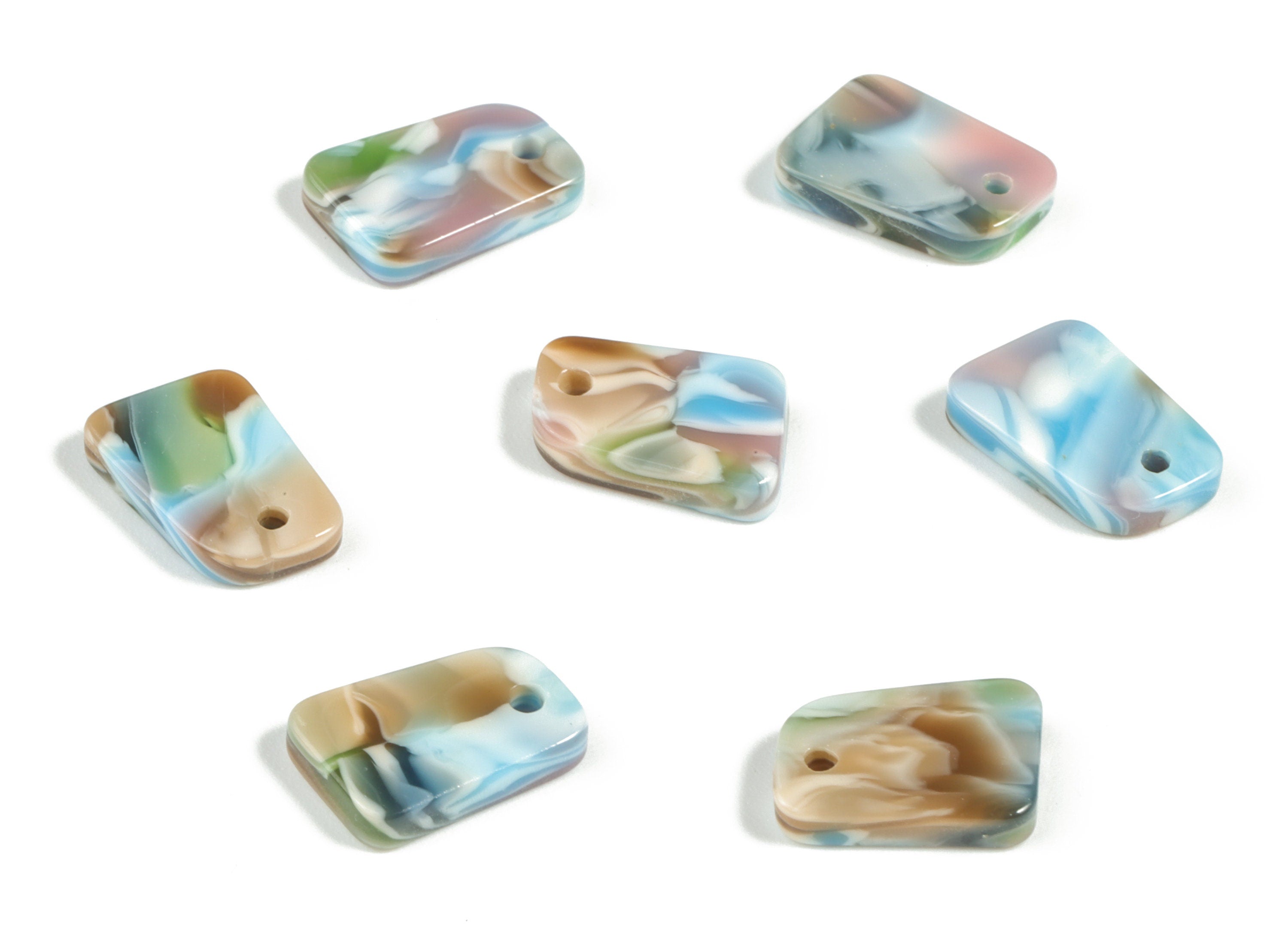 Acetate Geometry Earring Charms - Acetate Geometry Pendant - Jewellery Supplies - Color Code:A240 - 12.09x8.33x2.74mm - AC2185-A240 - DOMEDBAZAAR