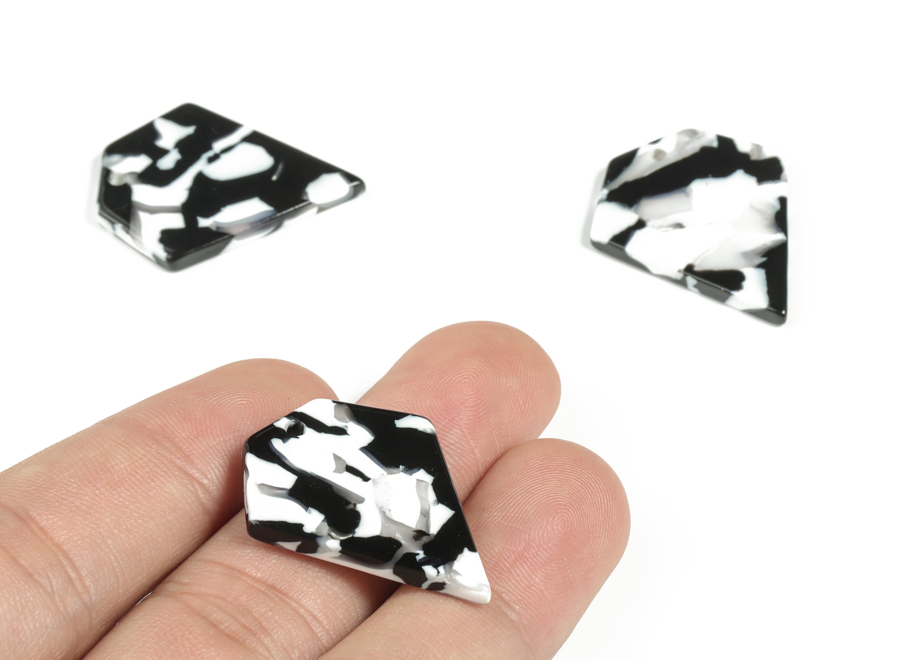 Acetate Diamond Earring Charms - Diamond Pendant - Earring Finding - Jewelry Supplies - Color Code:A17 - 29.63x24.63x2.49mm - AC2179-A17 - DOMEDBAZAAR