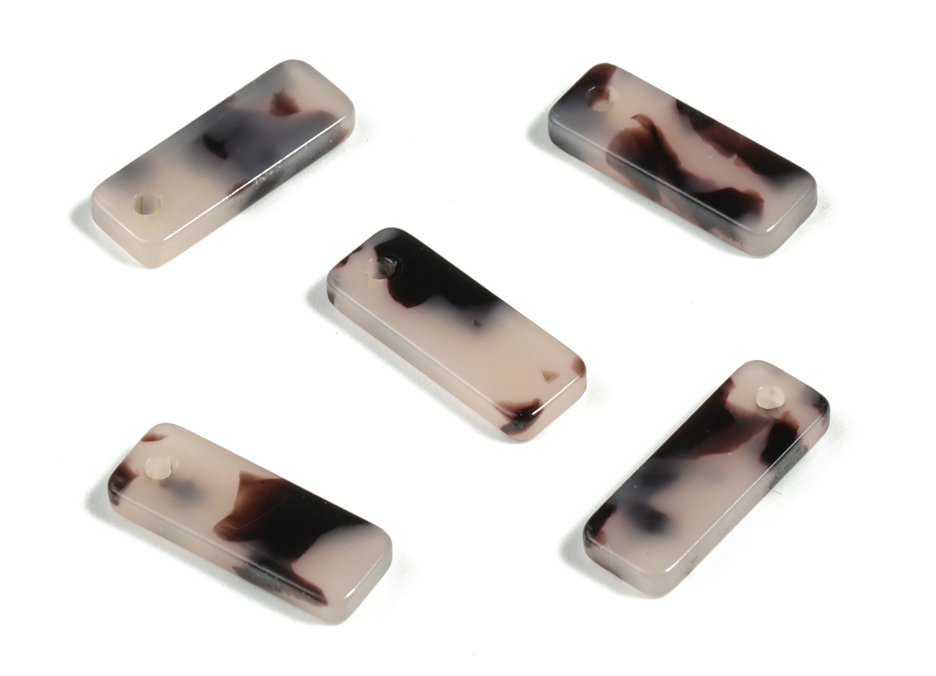 Acetate Rectangle Earring Charms - Rectangle Pendant - Blonde Tortoise Shell Earring - Color Code:A06 - 16.71x6.23x2.42mm - AC2188-A06 - DOMEDBAZAAR
