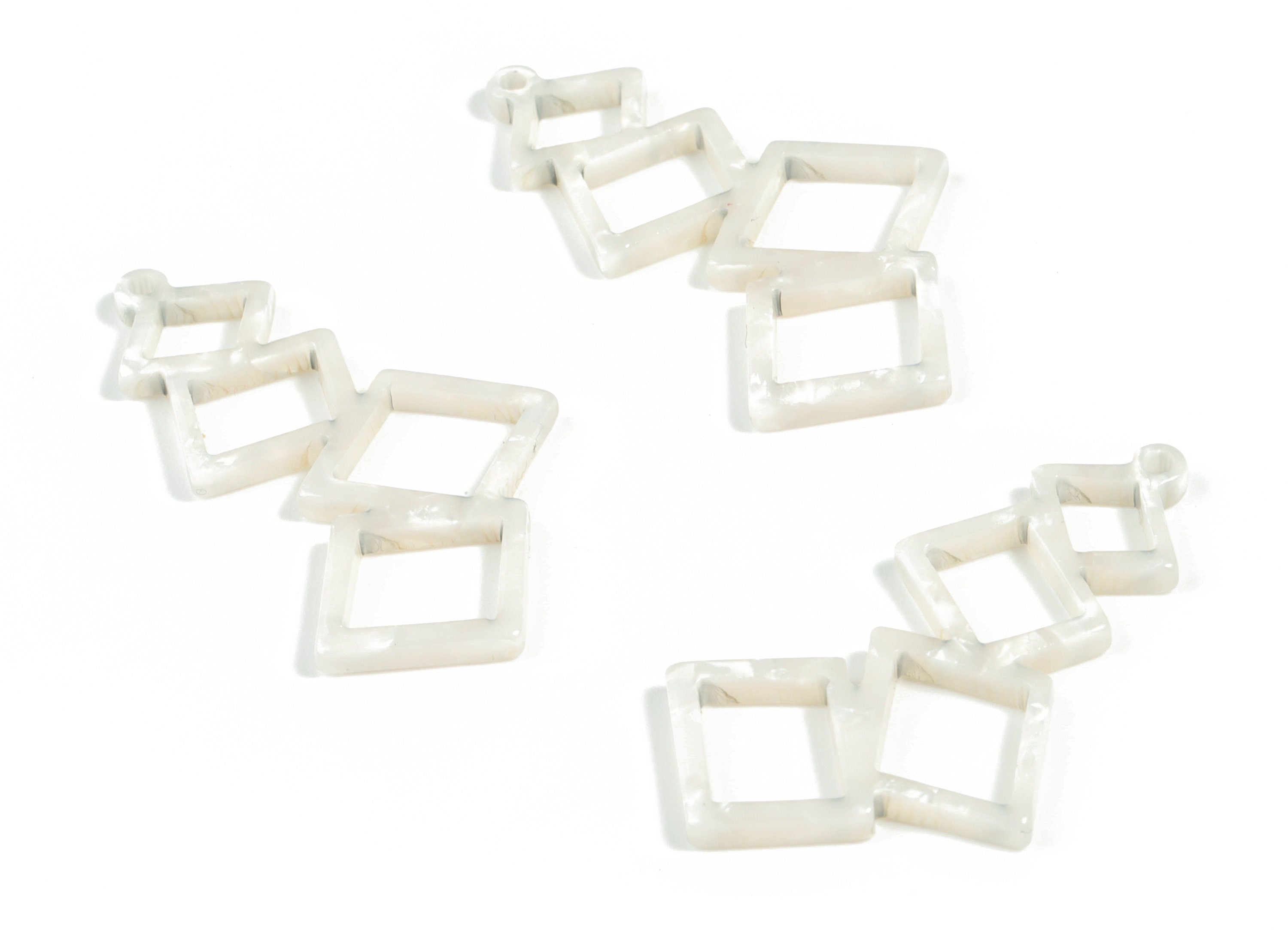 Acetate Squares Earring Charms - Acetate Squares Pendant - Jewelry Supplies - Color Code:A12 - 39.14x12.21x2.45mm - AC2197-A12 - DOMEDBAZAAR
