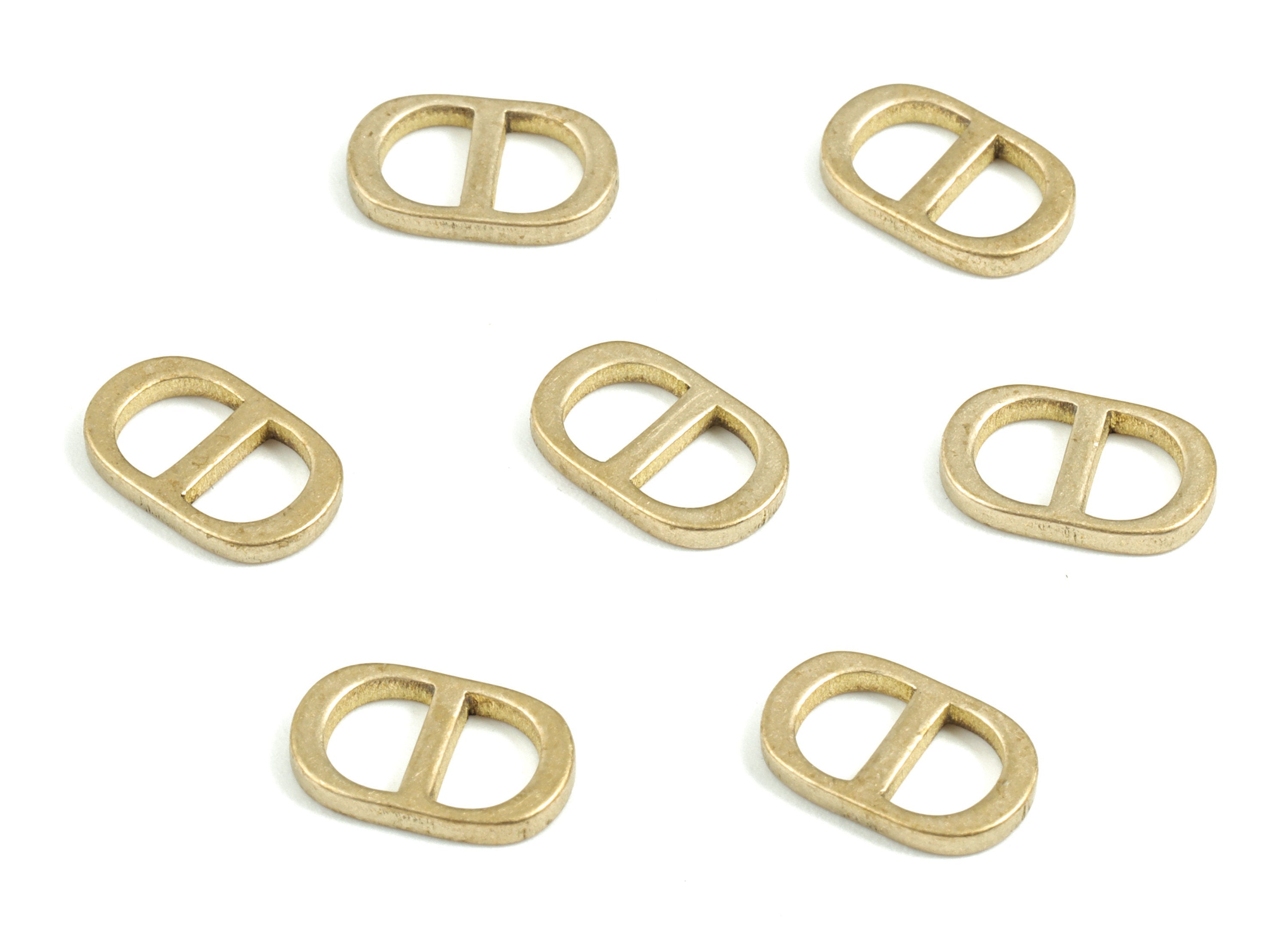 Brass Oval Clap Earring Connector - Raw Brass Oval Earring Charms - Earring Findings - Jewelry Supplies - 11.93x7.43x1.46mm - PP3663 - DOMEDBAZAAR