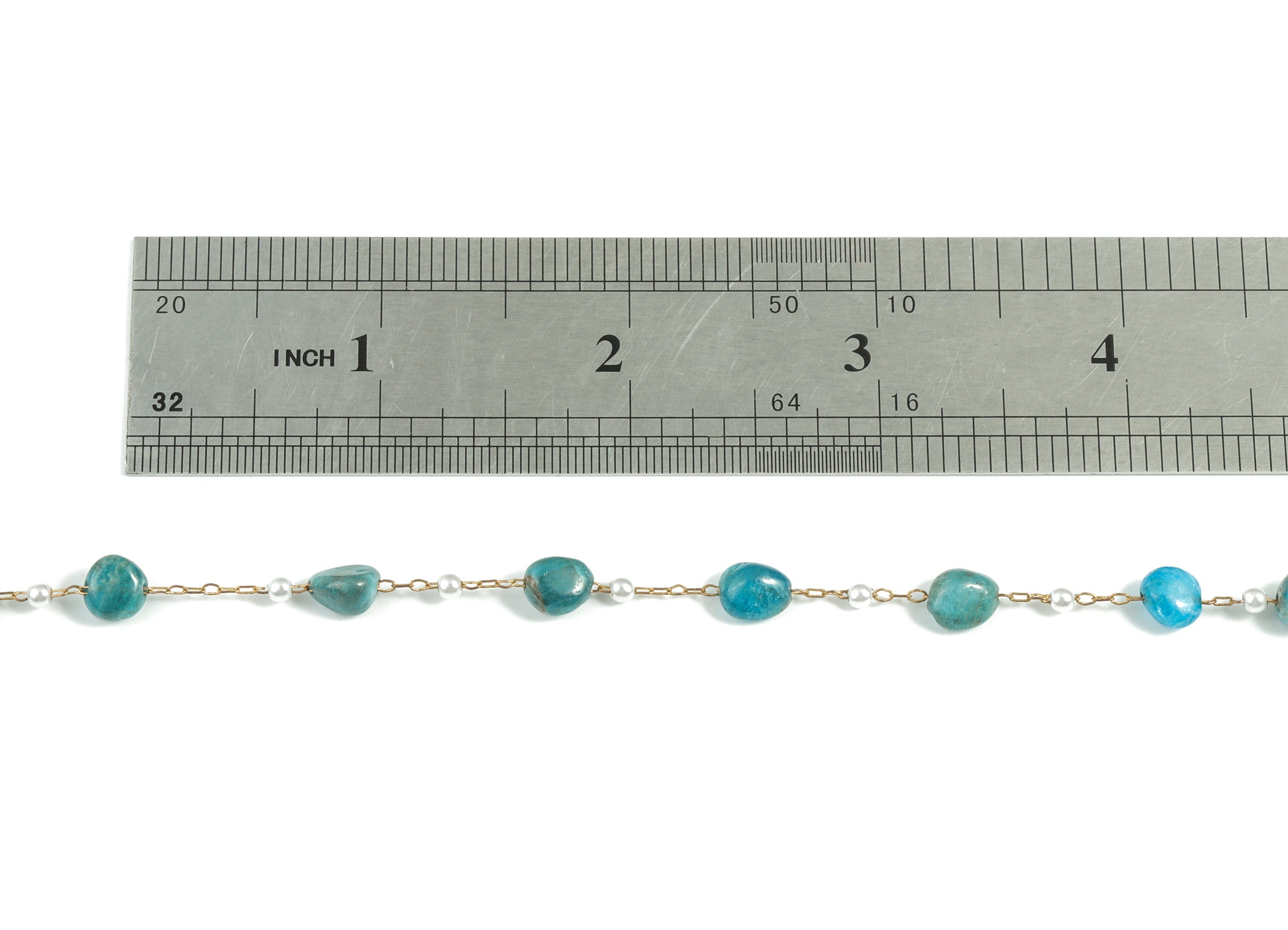 Brass Chain with Petrol Stones – Raw Brass Natural Stone Chain for Necklace, Bracelet – Jewelry Making – 1.98x1.34x0.23mm – CC1175-15 - DOMEDBAZAAR
