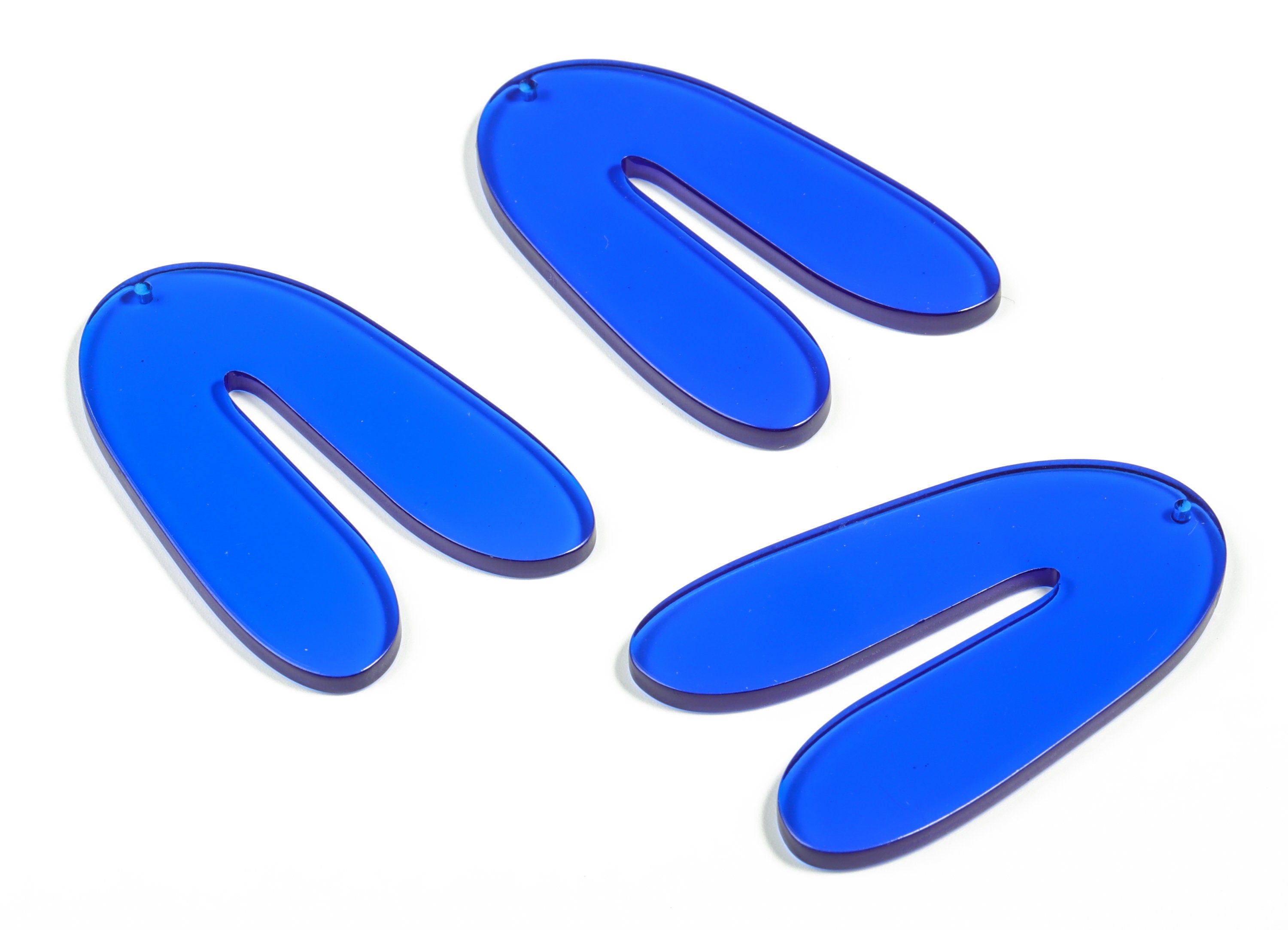 Acrylic U Earring Charms - Acrylic U Pendant - Earring Finding - Jewelry Making Supplies - Color Code: A70 - 60.65x38.99x2.55mm - AC2210-A70 - DOMEDBAZAAR