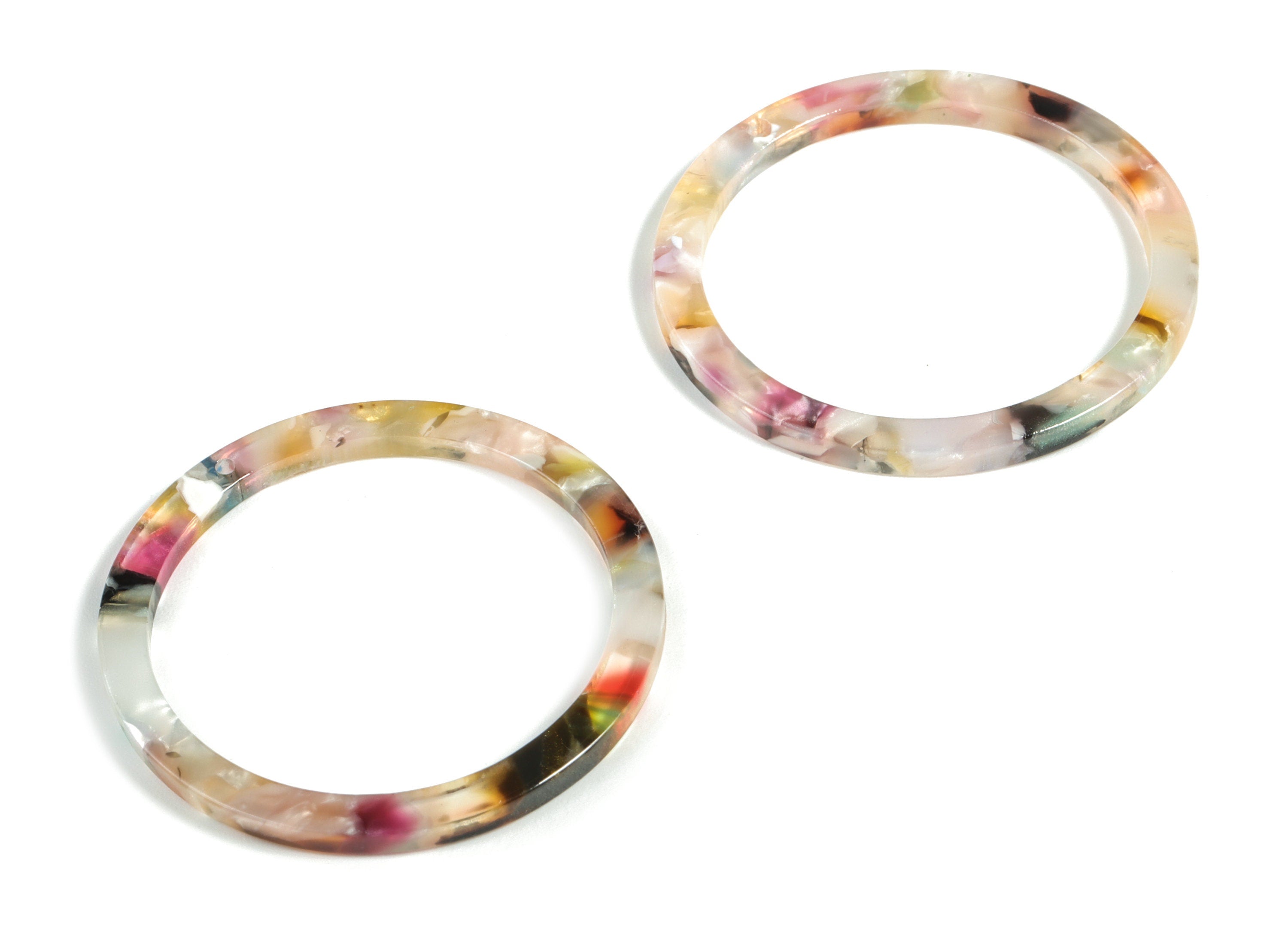 Acetate Circle Charms - Circle Earrings and Pendant - Earring Findings - Jewelry Supplies - Color Code:A59 - 36.5x36.5x2.6mm - AC1120-A59 - DOMEDBAZAAR