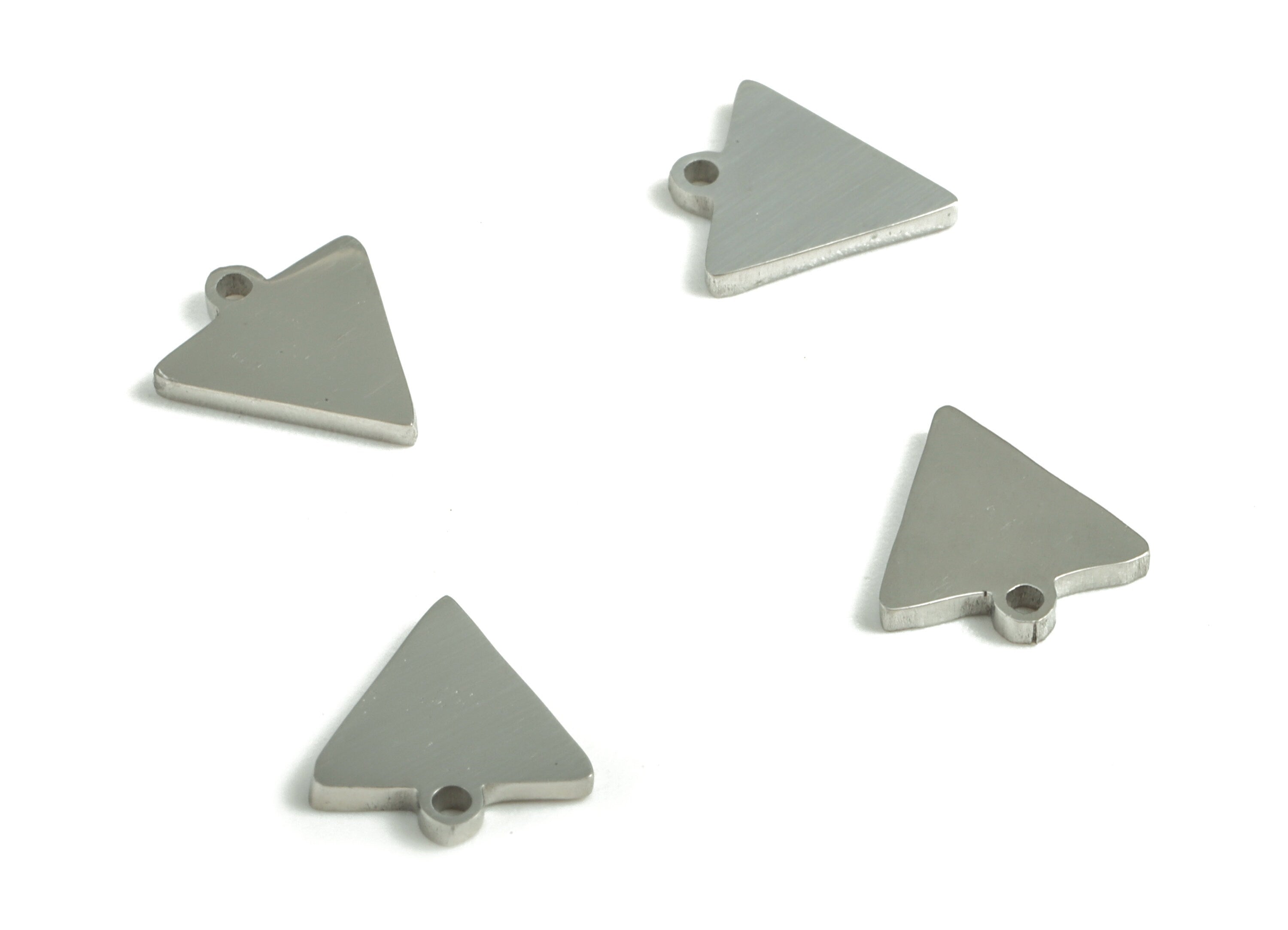 Stainless Steel Triangle Earring Charms - Stainless Steel Triangle Pendant - DIY Jewelry Making Supplies - 8.77x8.24x1.01mm - SS1213 - DOMEDBAZAAR