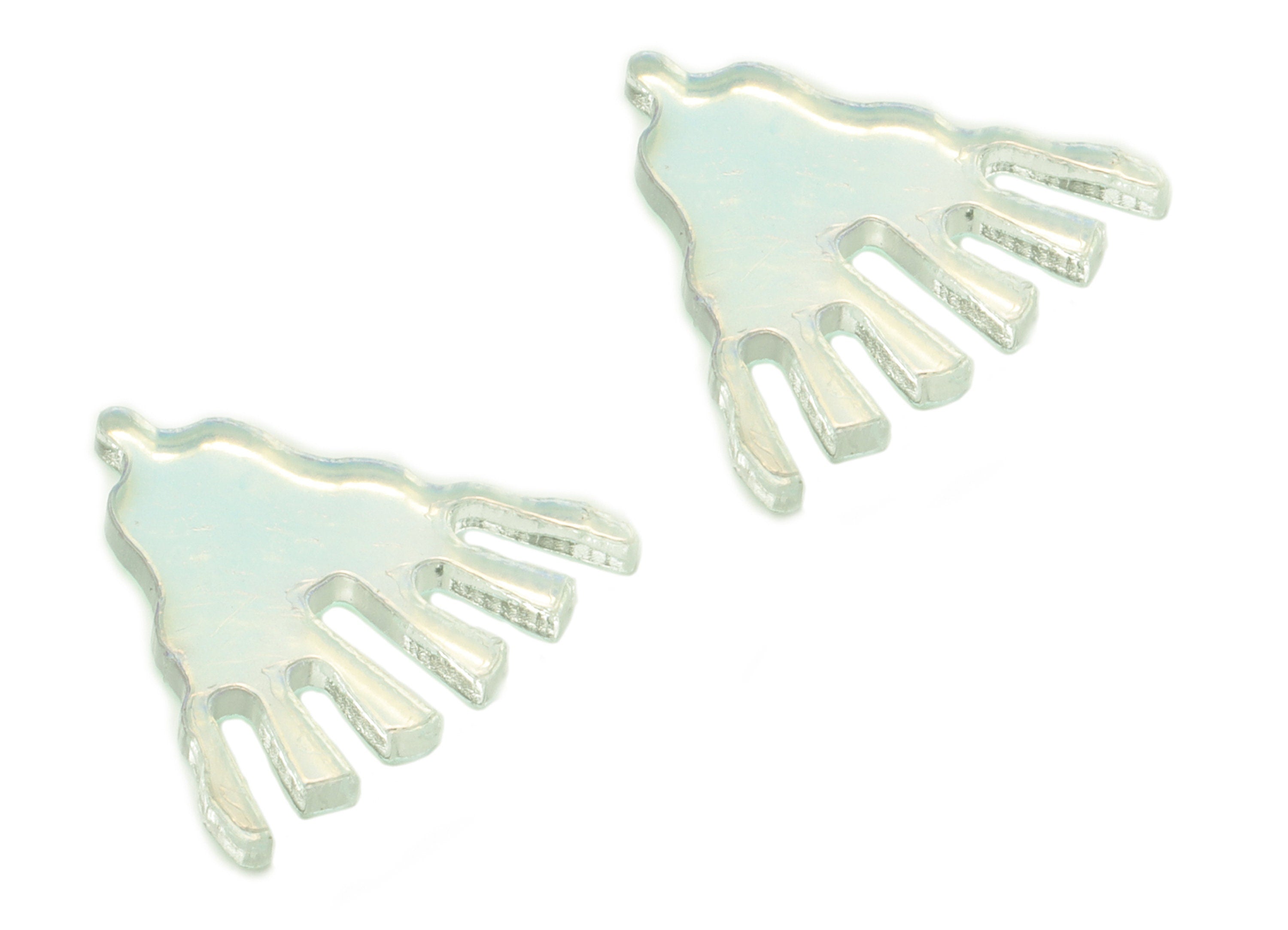 Colorful Acrylic Palm Earring Charms - Acrylic Palm Pendant - Jewelry Making Supplies - Color Code:A575 - 20.26x18.28x1.7mm - AC2234-A575 - DOMEDBAZAAR